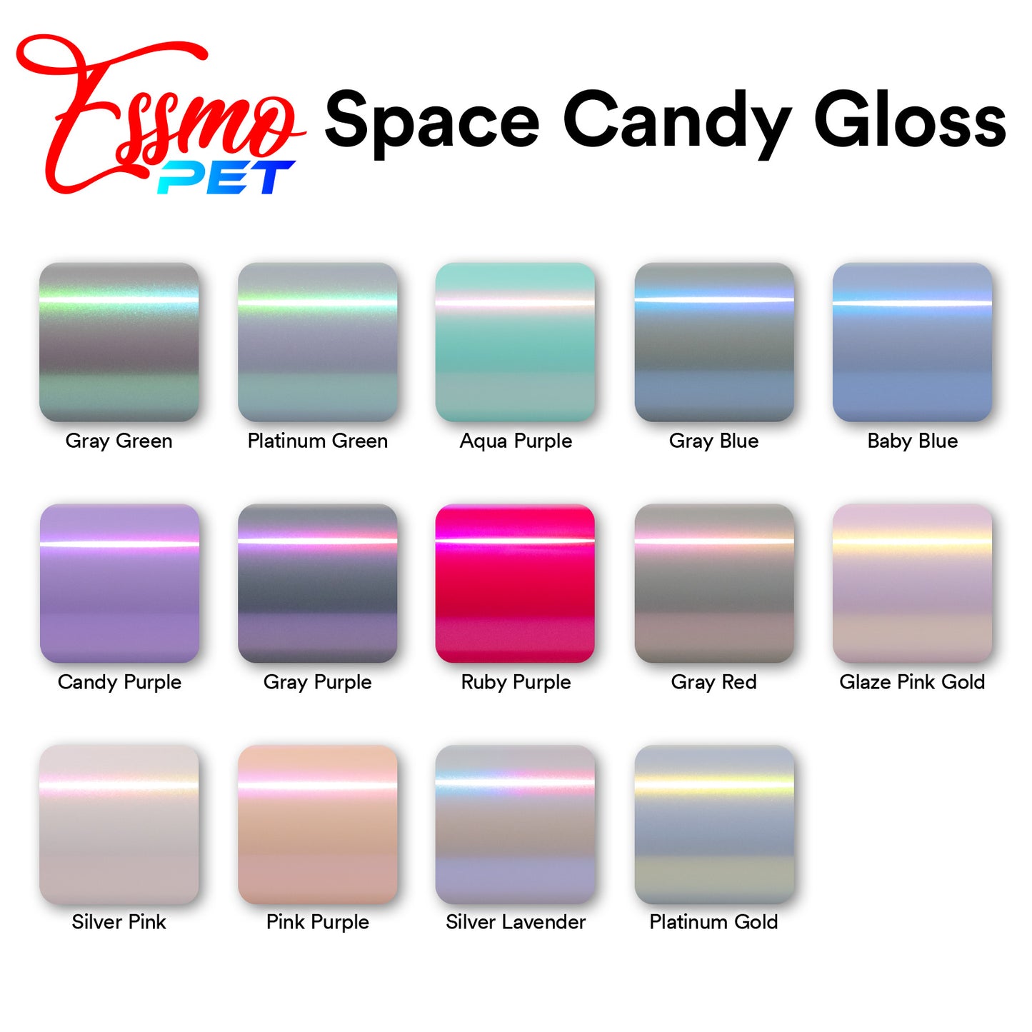 PET Space Candy Gloss Pink Purple Vinyl Wrap