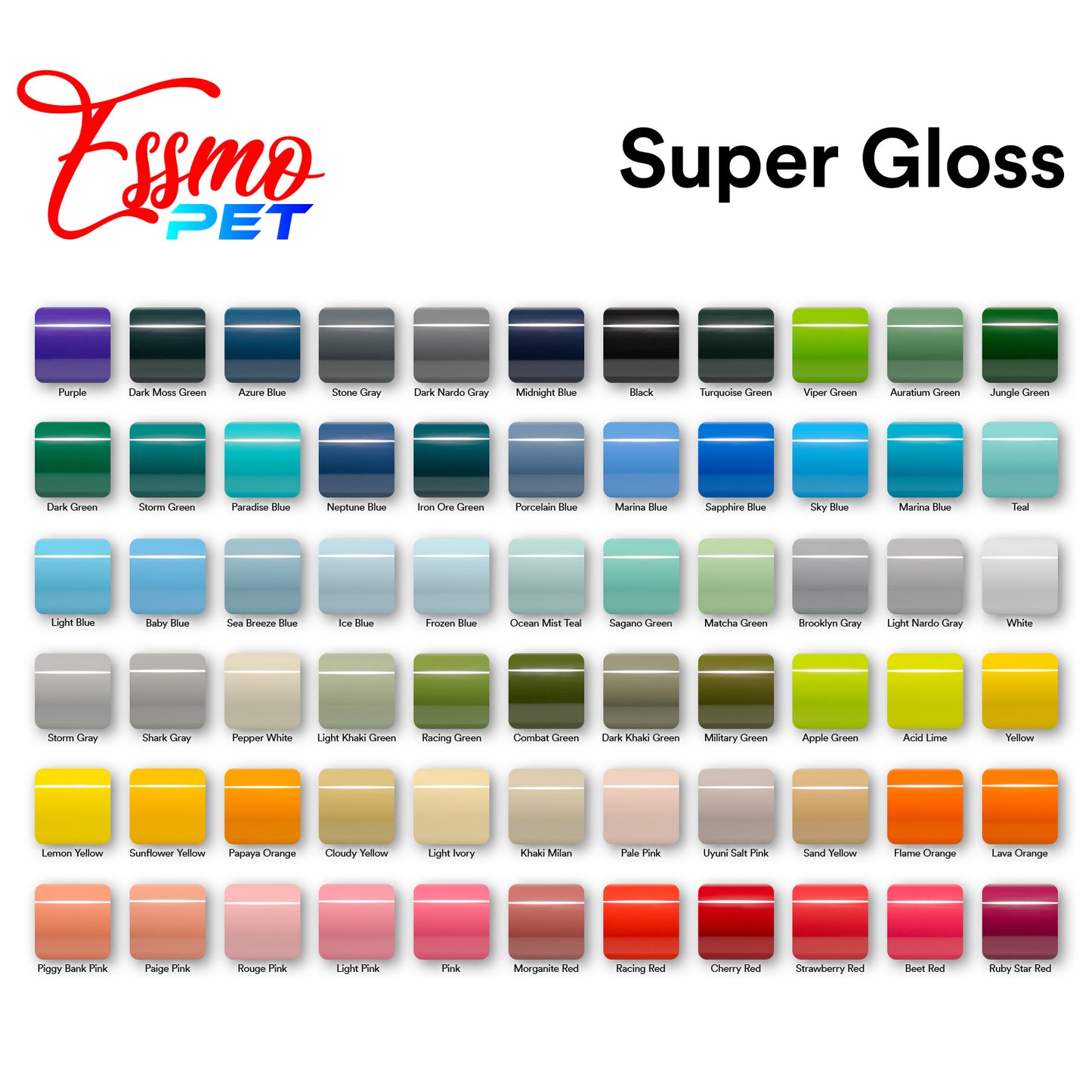 PET Super Gloss Morganite Red Vinyl Wrap