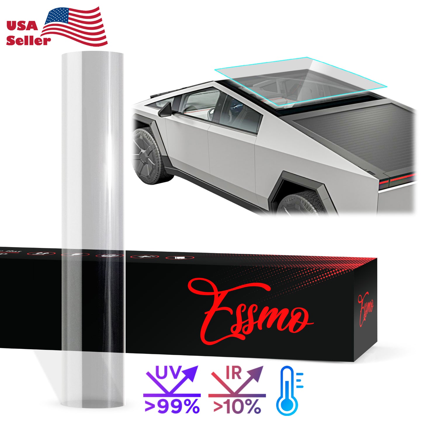 PPF Paint Protection Film Security Uncut for Tesla Glass Sunroof Clear Bra VLT70% UV99% Block Windshield