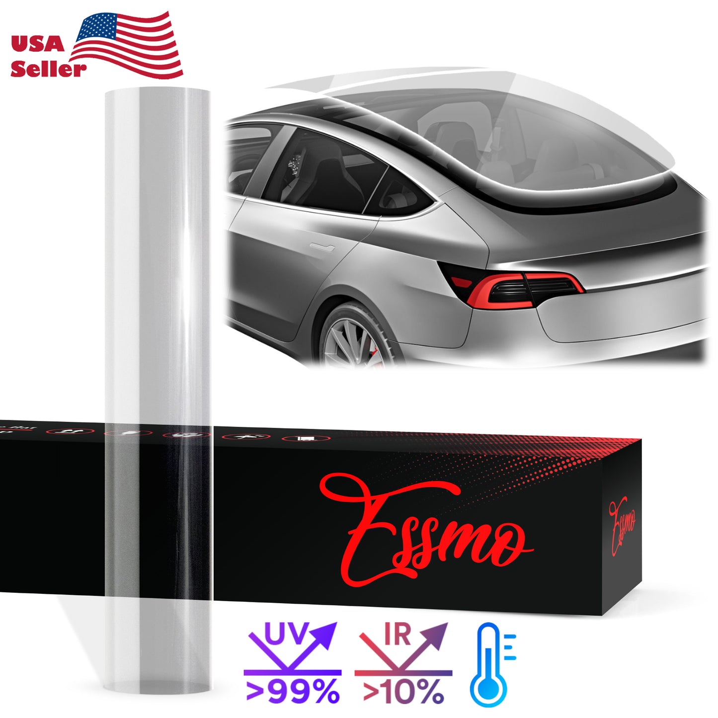 PPF Paint Protection Film Security Uncut for Tesla Glass Sunroof Clear Bra VLT70% UV99% Block Windshield