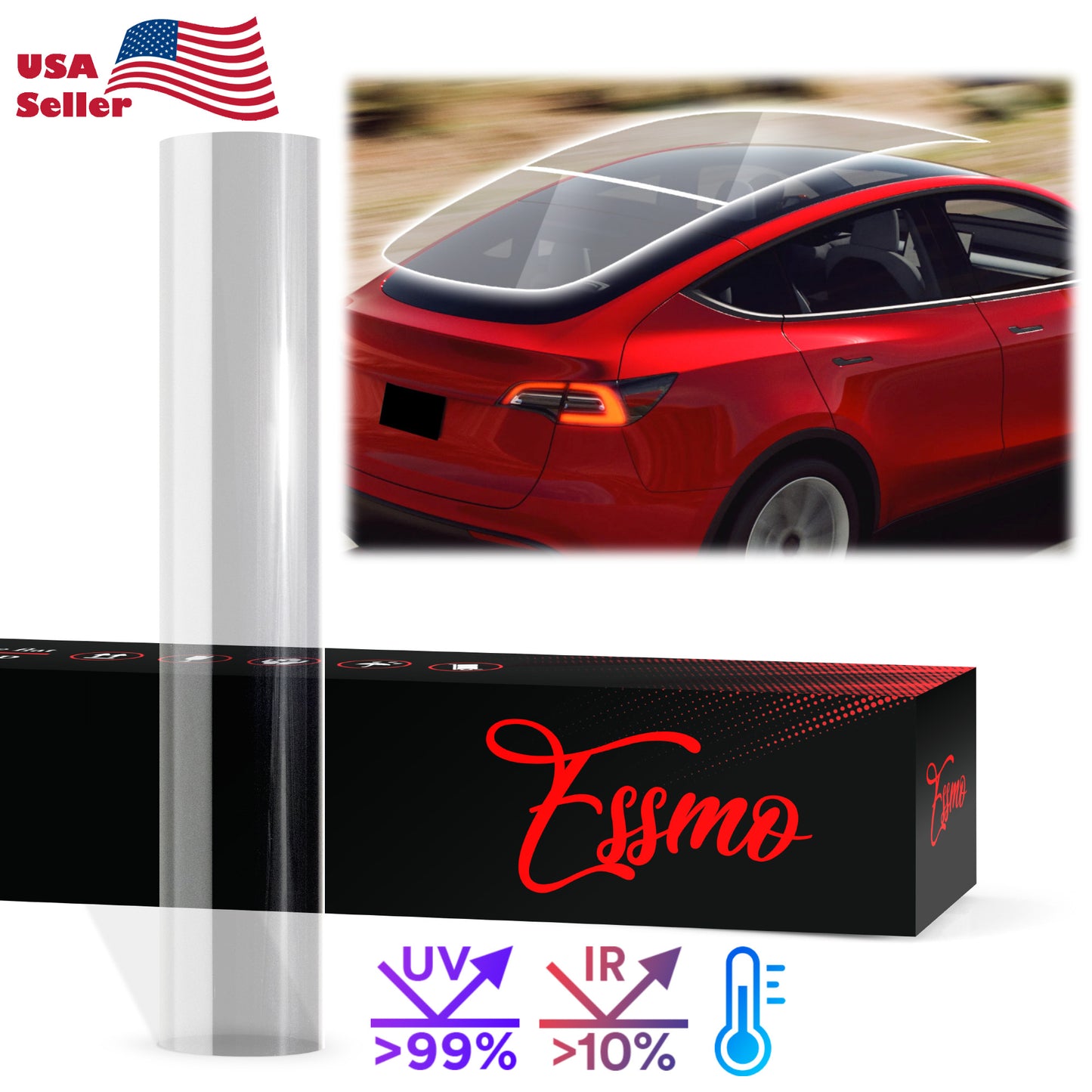 PPF Paint Protection Film Security Uncut for Tesla Glass Sunroof Clear Bra VLT70% UV99% Block Windshield