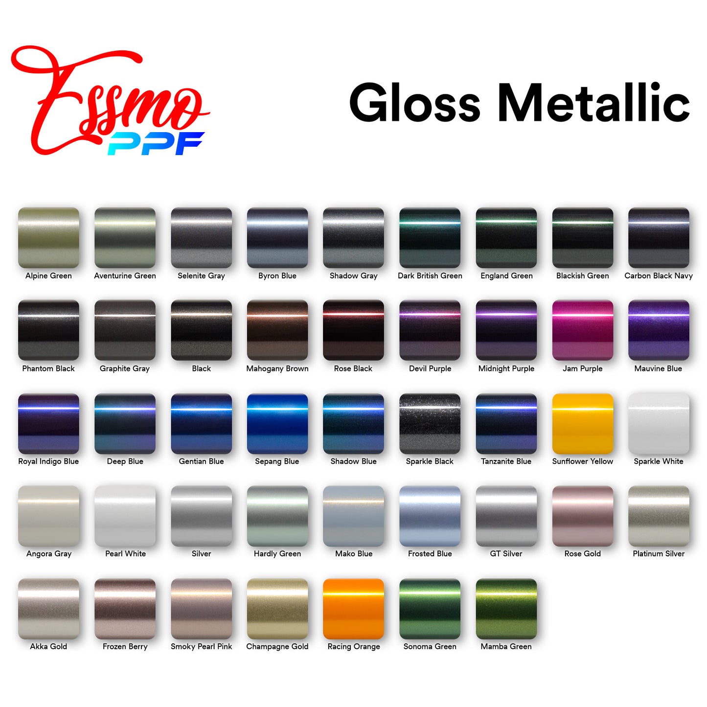 Gloss Metallic Royal Indigo Blue PPF TPU Paint Protection Film Full Roll Special Order