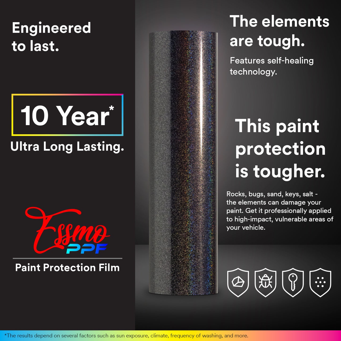 Laser Flip Gloss Black PPF Paint Protection Film TPU Full Roll Special Order