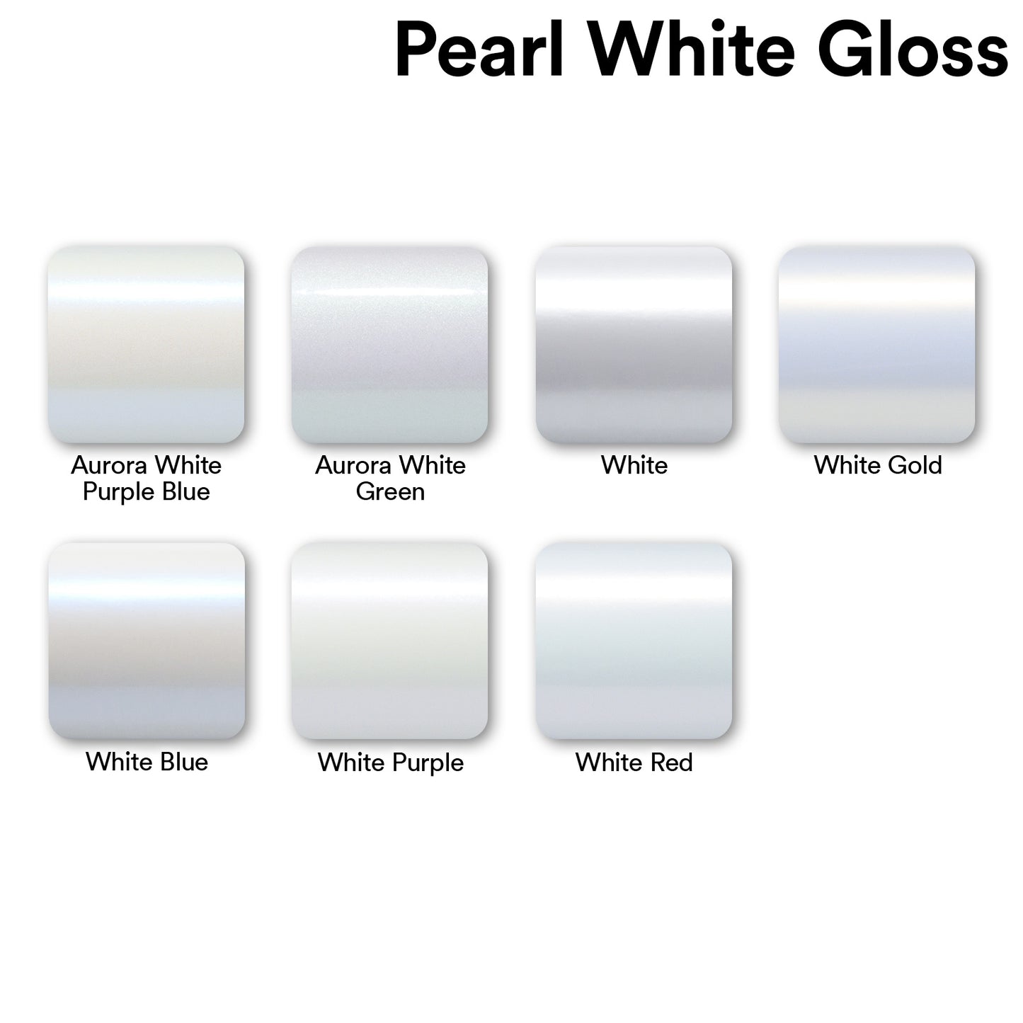 Gloss Pearl White to White Vinyl Wrap