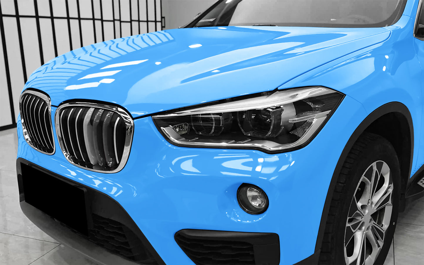 High Gloss Sky Blue Vinyl Wrap