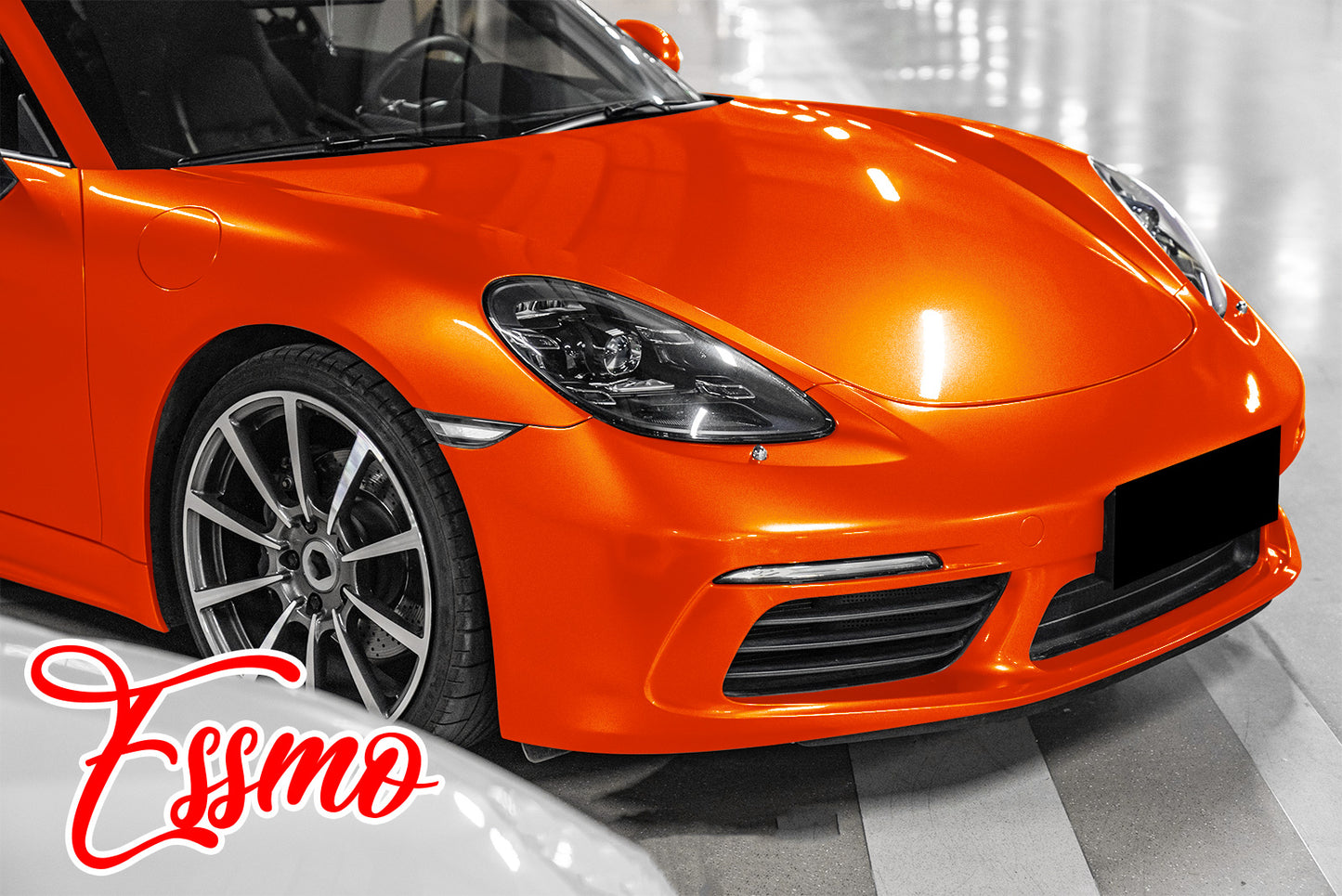 PET Super Gloss Metallic Orange Vinyl Wrap