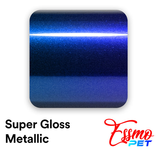 PET Super Gloss Metallic Blue Berry Vinyl Wrap