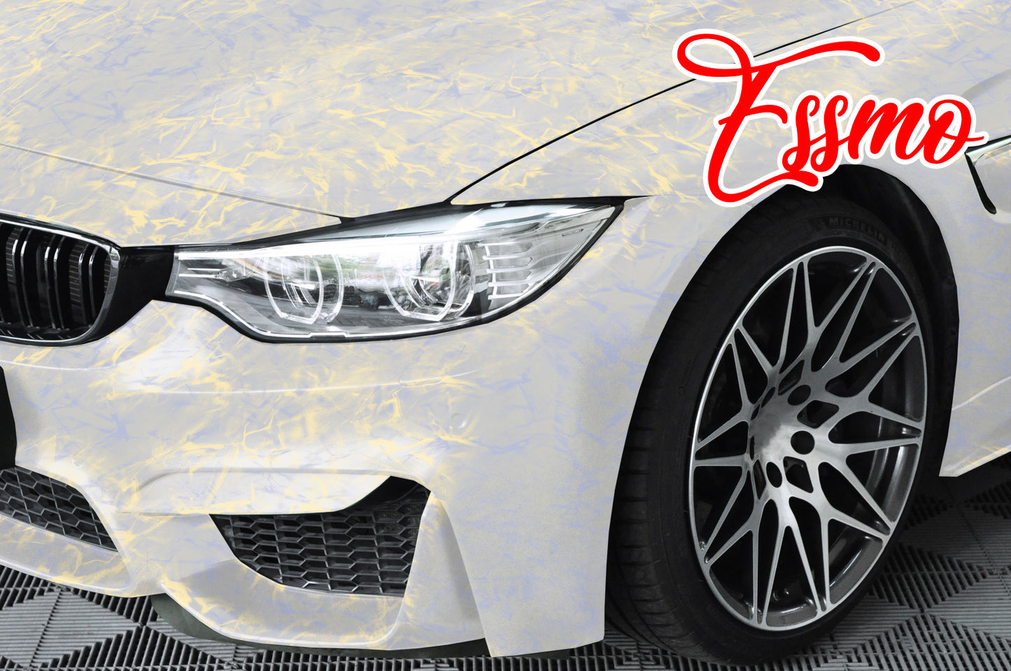 PET Marble Pearl Matte White Gold Vinyl Wrap