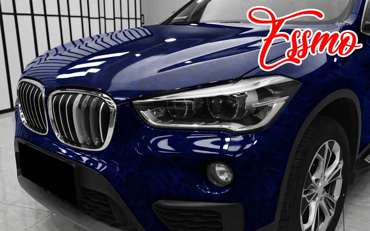 PET Marble Pearl Gloss Royal Blue Vinyl Wrap