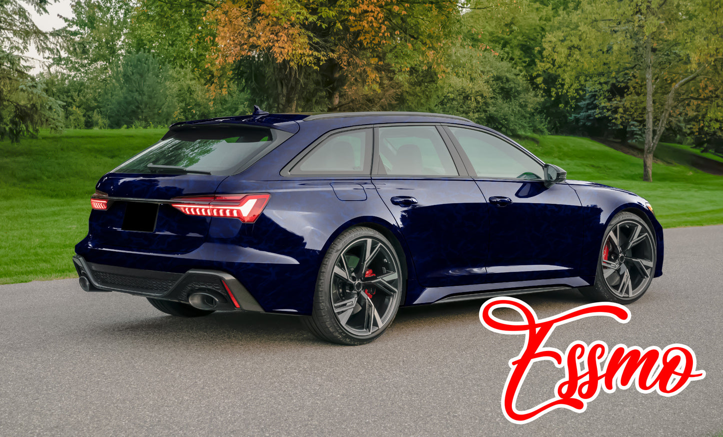 PET Marble Pearl Gloss Royal Blue Vinyl Wrap