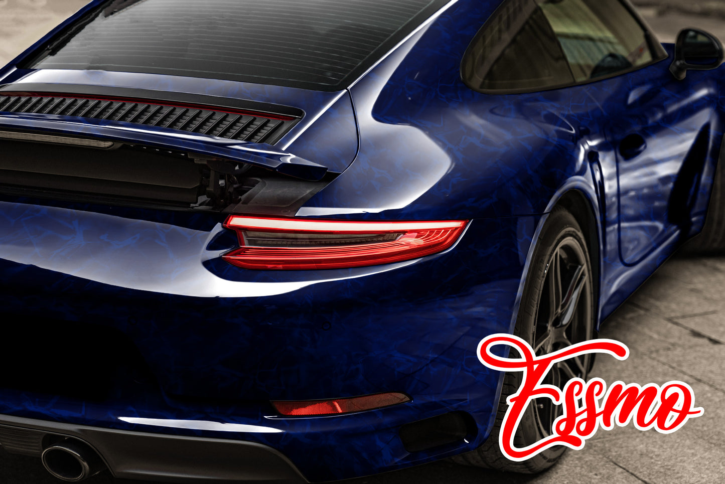 PET Marble Pearl Gloss Royal Blue Vinyl Wrap