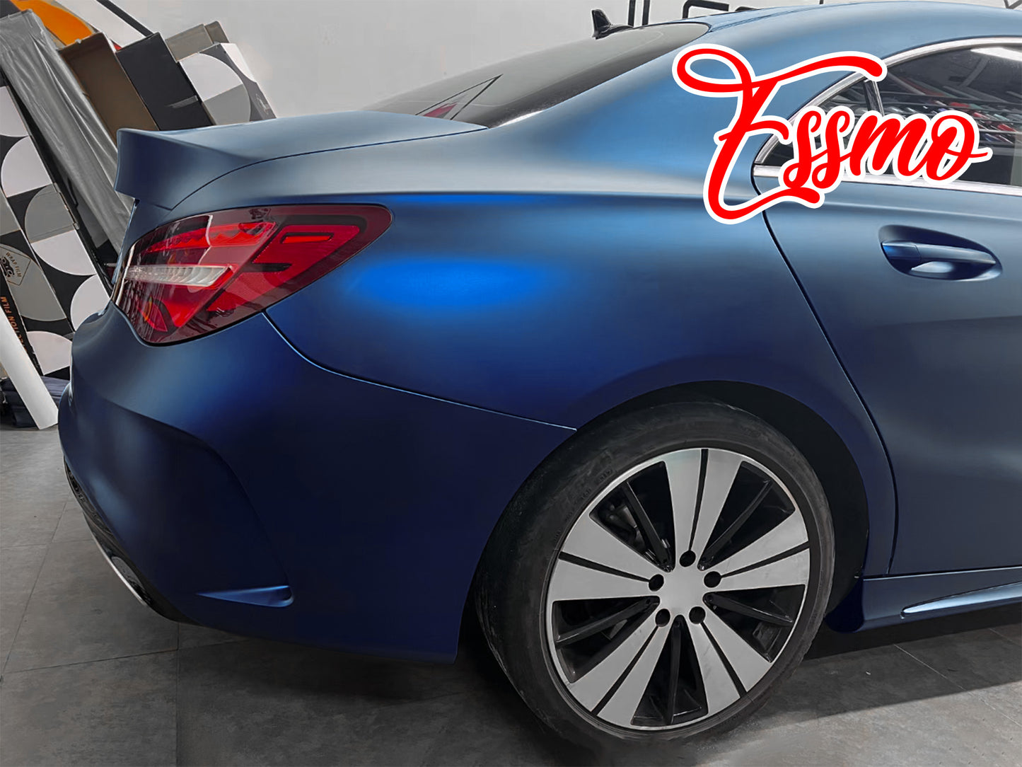 Matte Metallic Shadow Blue Dry Apply PPF TPU Paint Protection Film