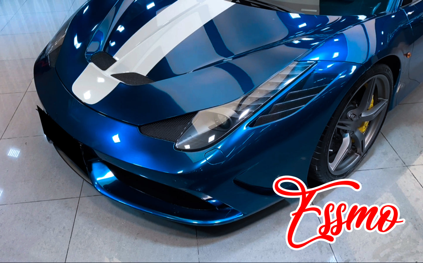 Gloss Metallic Diamond Blue Dry Apply PPF TPU Paint Protection Film