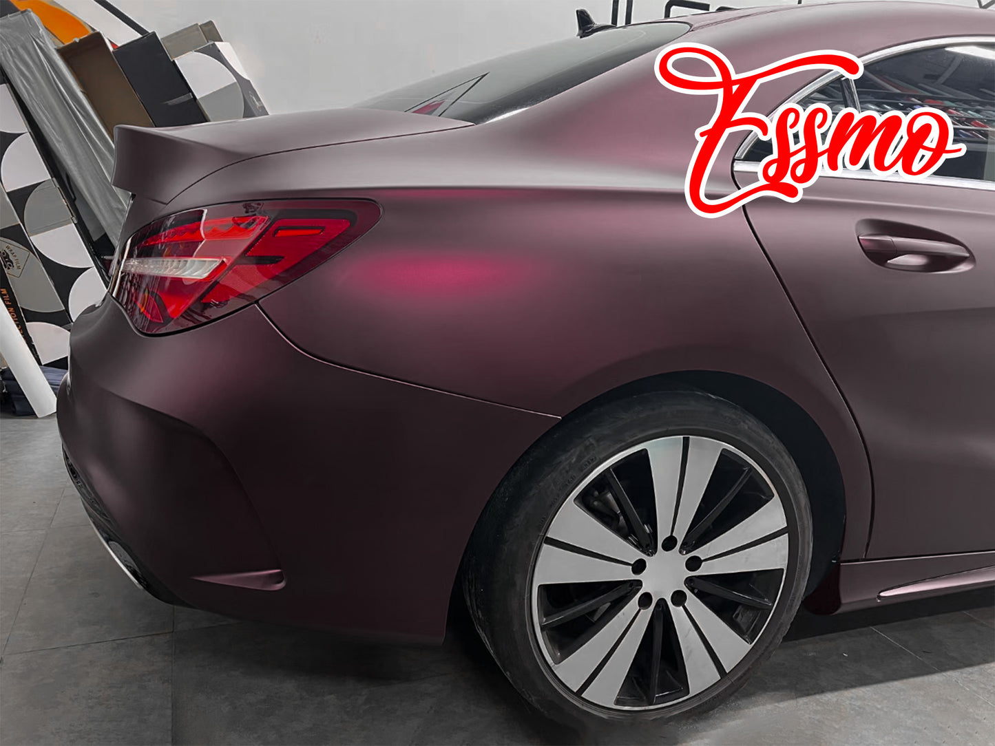 Matte Metallic Plum Purple Dry Apply PPF TPU Paint Protection Film