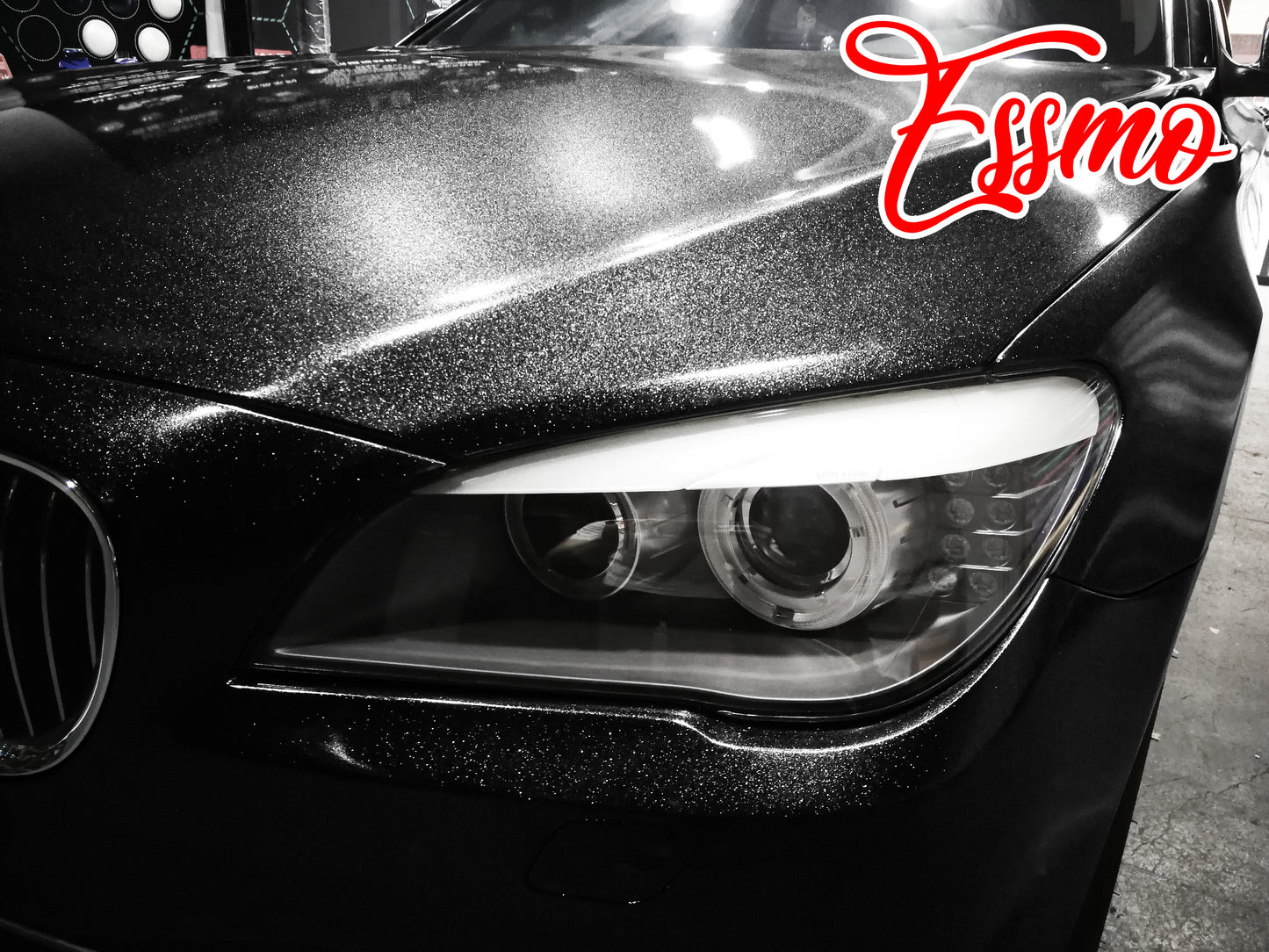 Gloss Metallic Sparkle Black Dry Apply PPF TPU Paint Protection Film