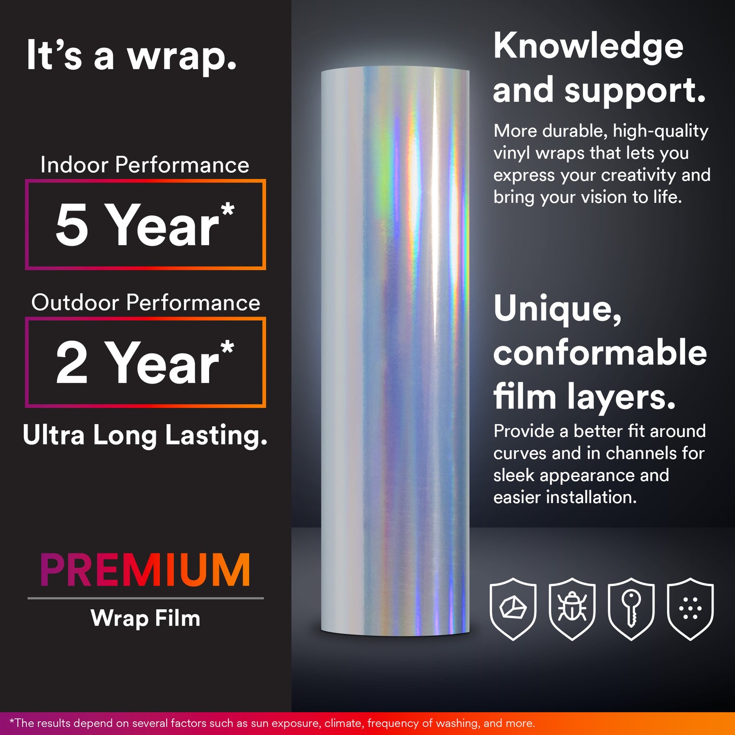 Holographic Black Vinyl Wrap
