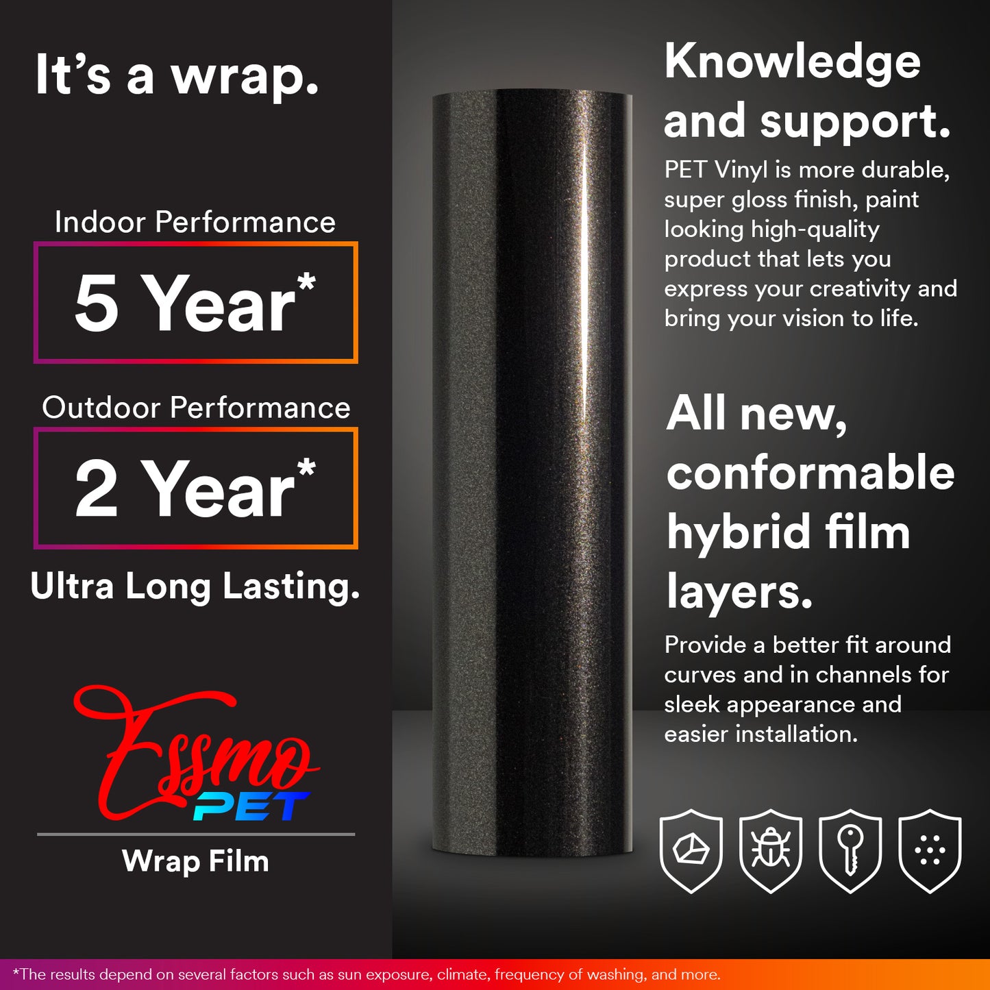 PET Super Gloss Metallic Steel Gray Vinyl Wrap