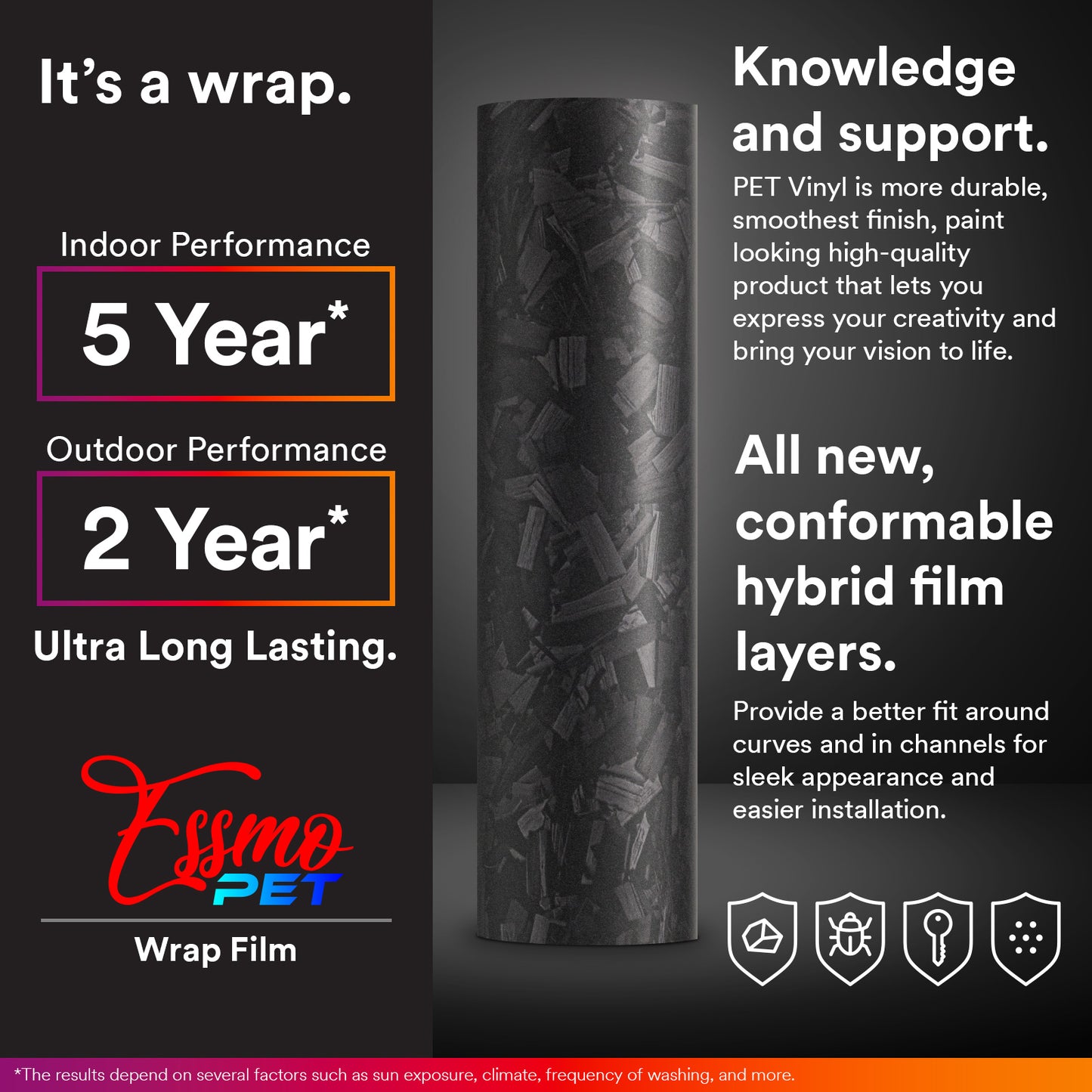 PET Marble Forged Matte Carbon Fiber Textured Golden Yellow Vinyl Wrap