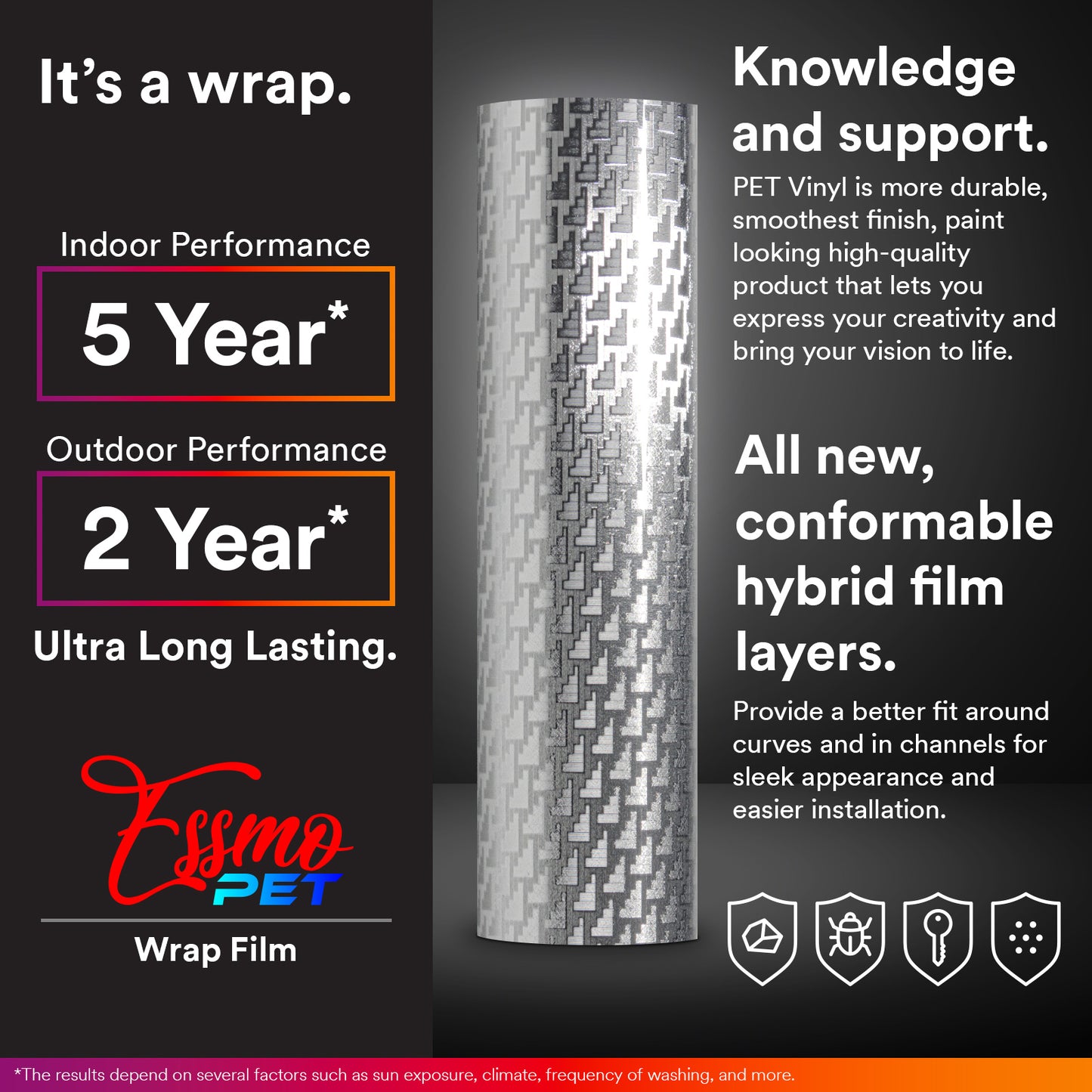 PET Squadron Carbon Fiber Gloss Black Vinyl Wrap