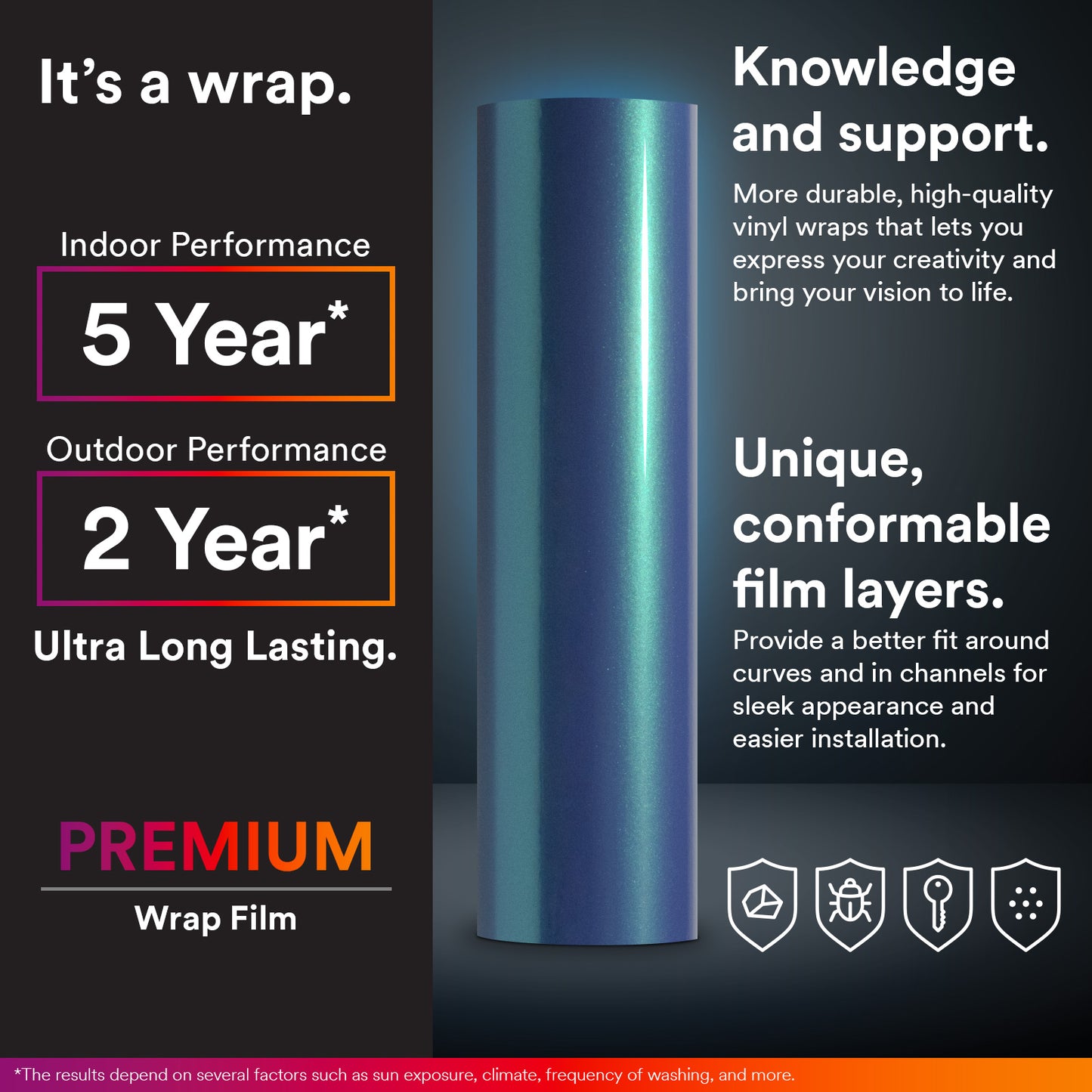 Coral Gloss Blue Gold Vinyl Wrap