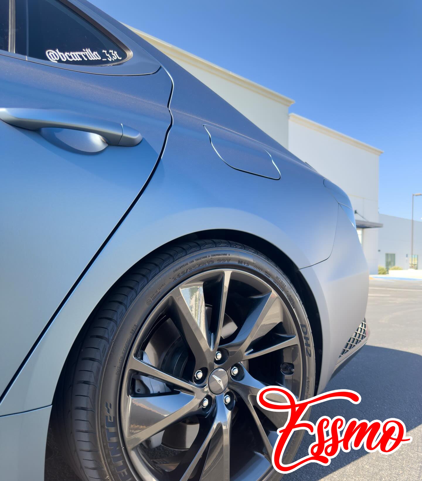 PET Matte Metallic Ghost Gray Blue Vinyl Wrap