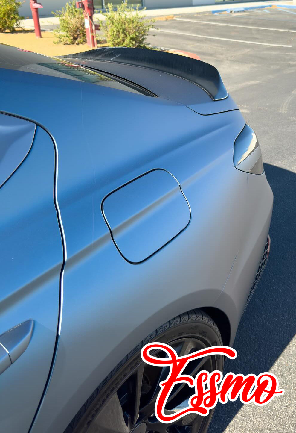 PET Matte Metallic Ghost Gray Blue Vinyl Wrap