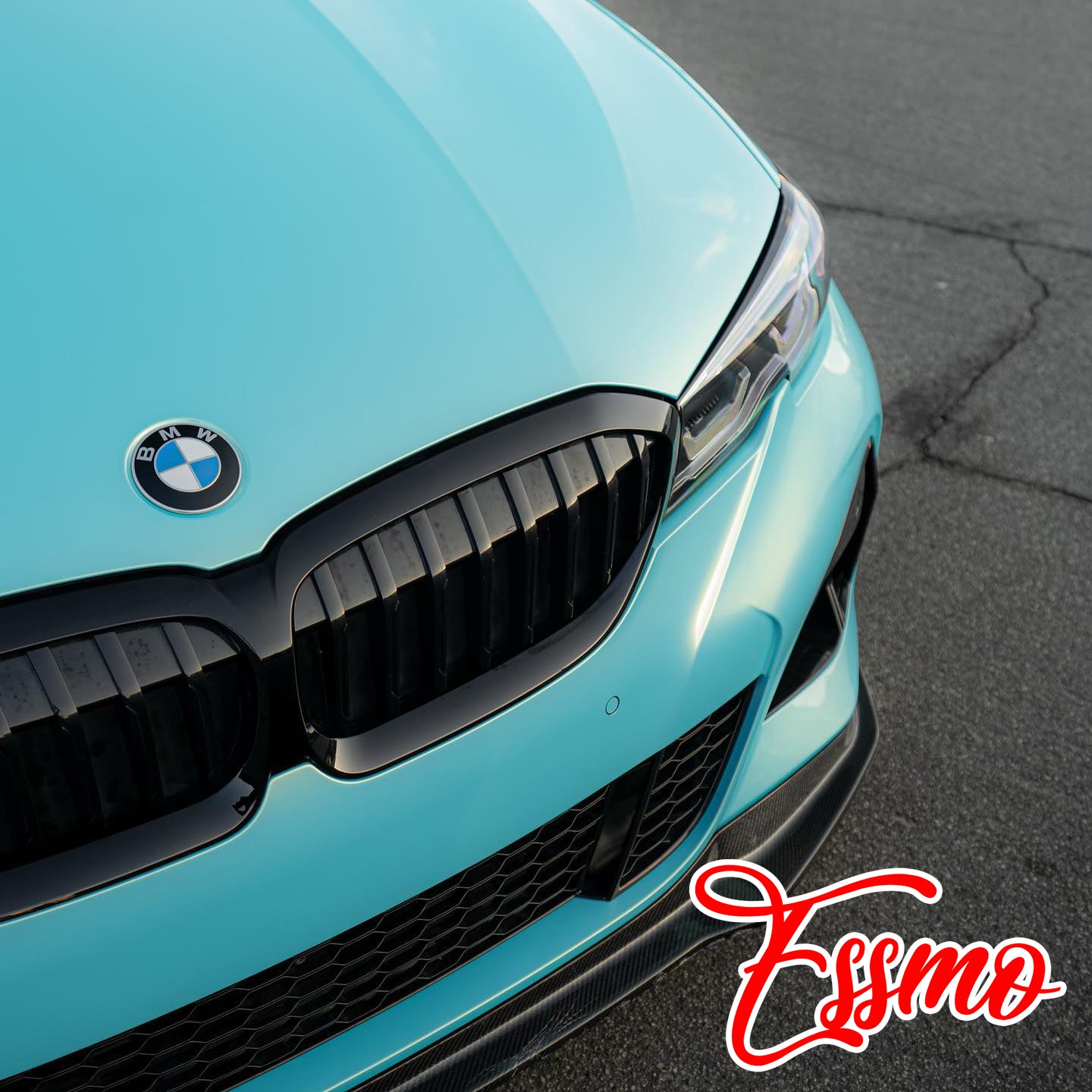 Coral Gloss Blue Gold Vinyl Wrap