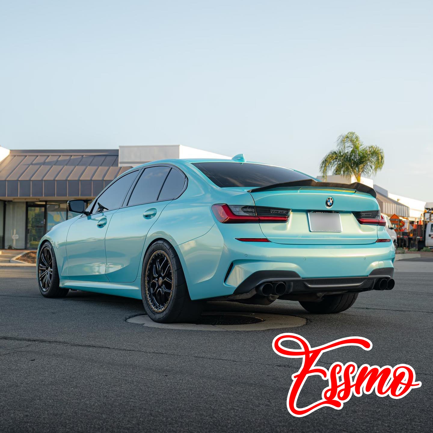 Coral Gloss Blue Gold Vinyl Wrap