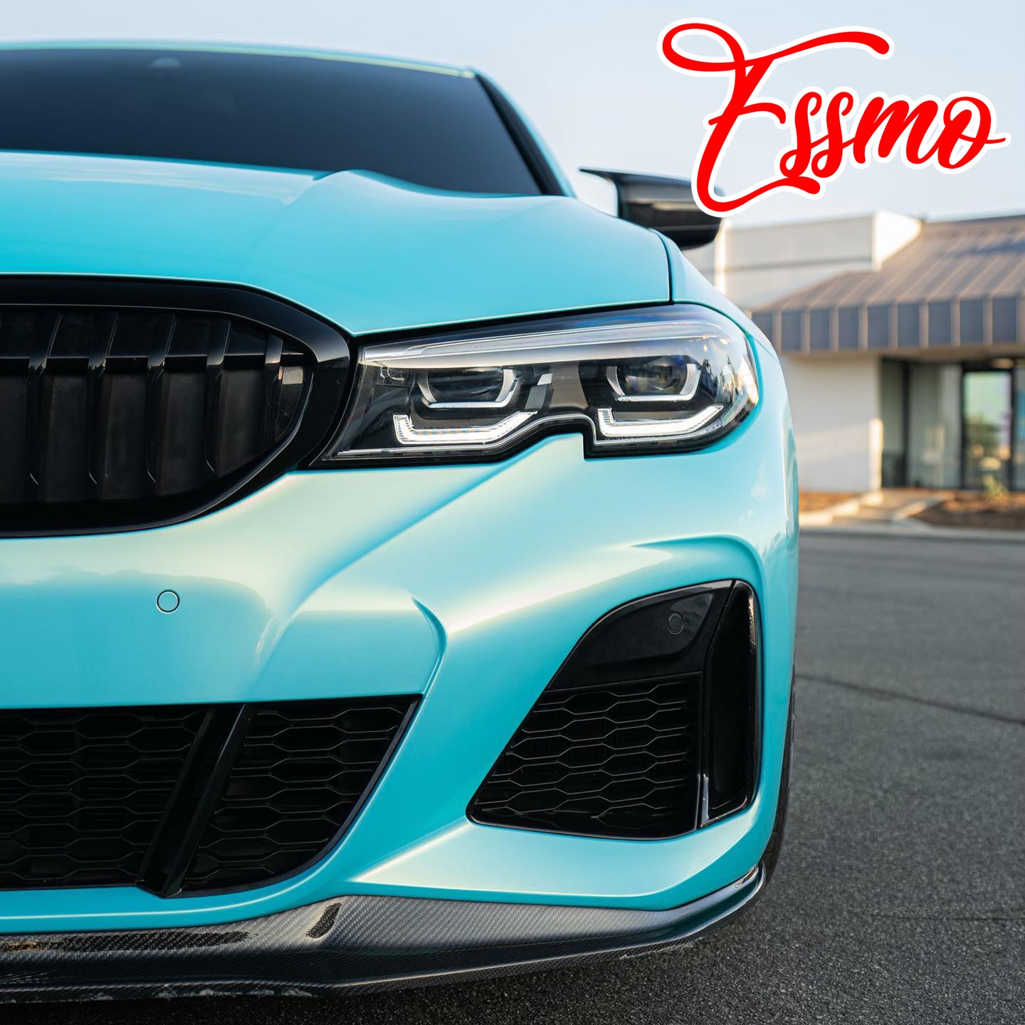 Coral Gloss Blue Gold Vinyl Wrap