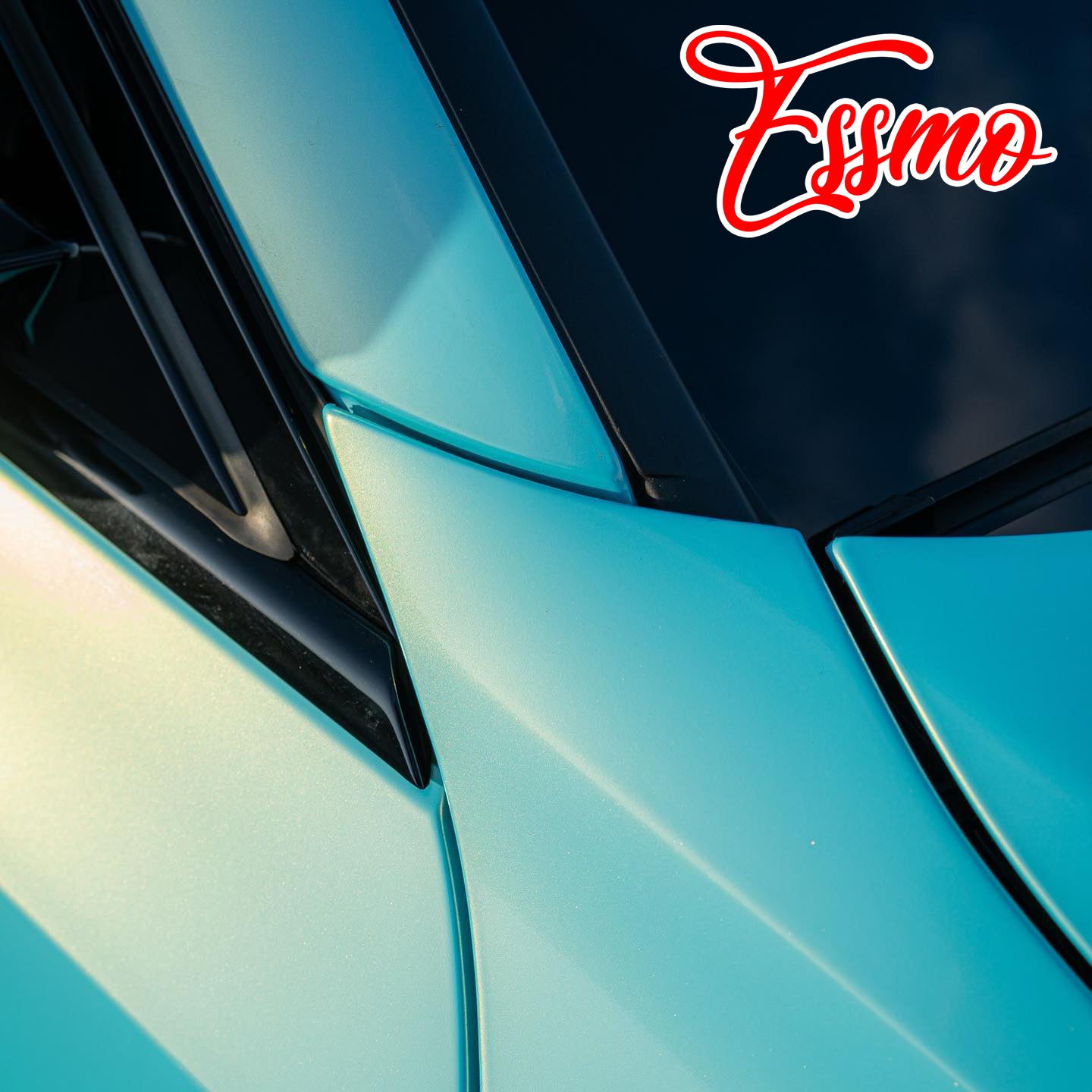 Coral Gloss Blue Gold Vinyl Wrap