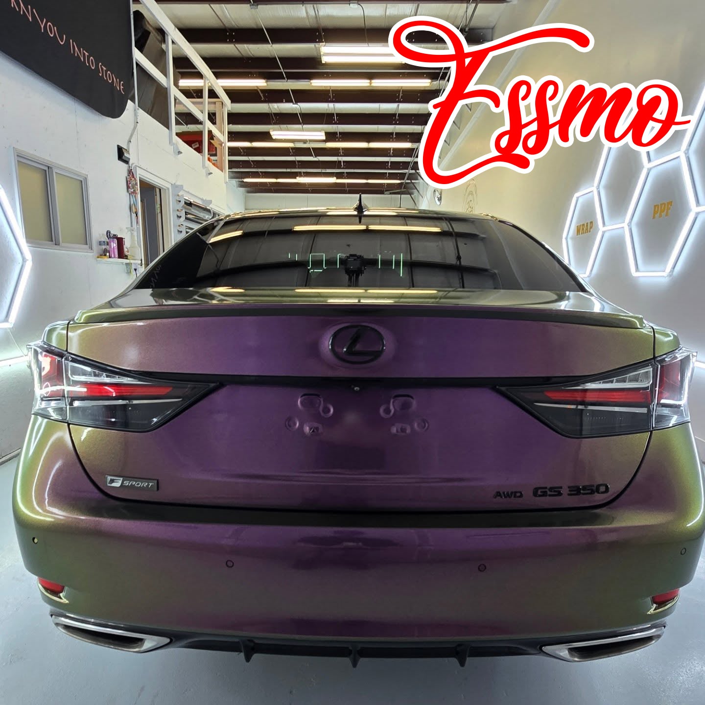 Galaxy Dust Gloss Phantom Purple Gold Vinyl Wrap