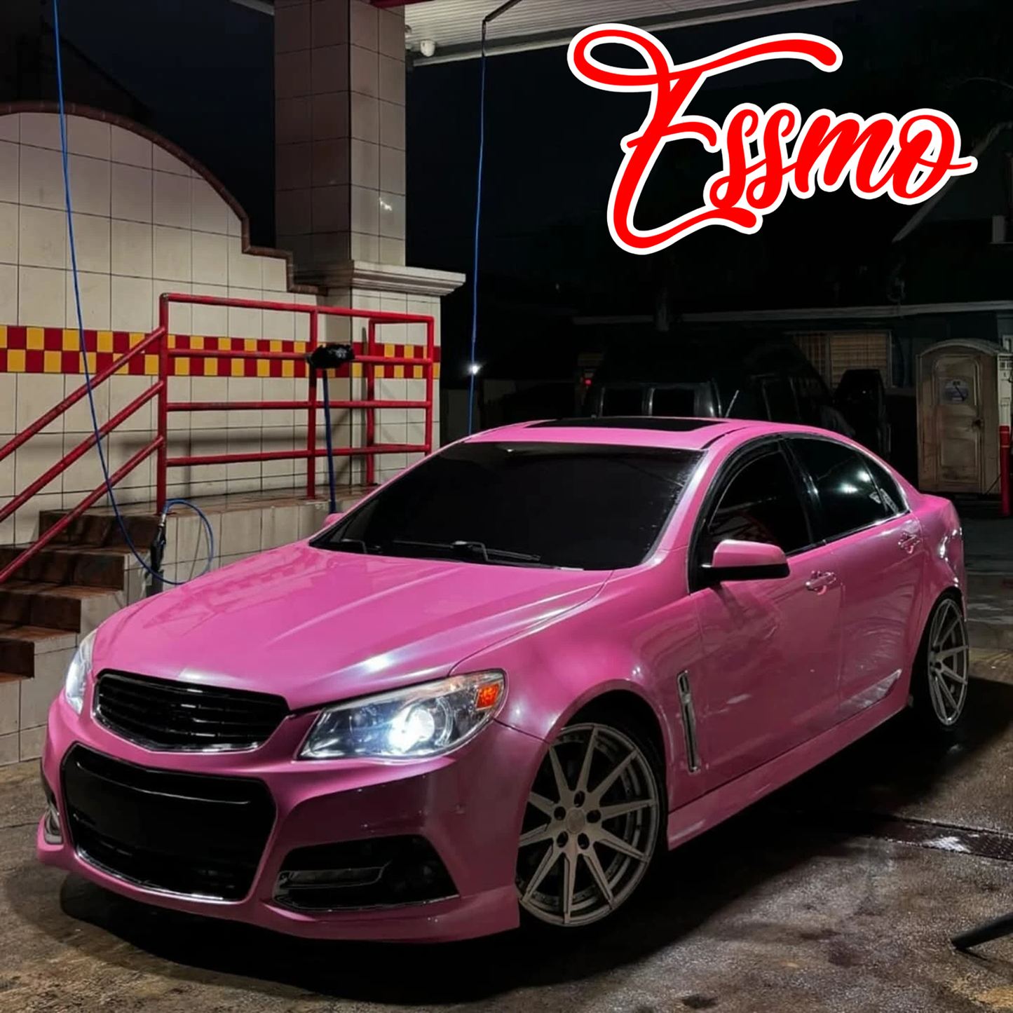 PET Super Gloss Metallic Petal Pink Vinyl Wrap