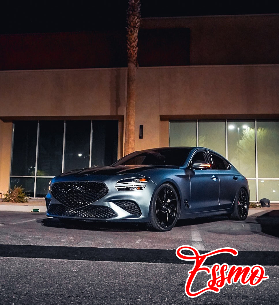 PET Matte Metallic Ghost Gray Blue Vinyl Wrap