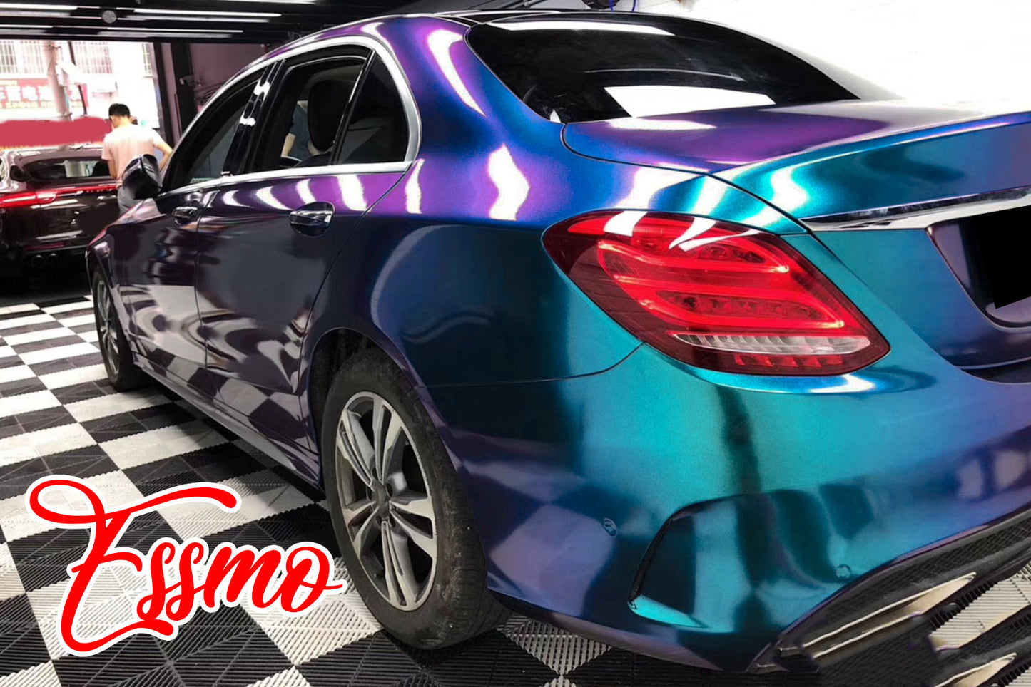 Galaxy Dust Gloss Purple Teal Vinyl Wrap