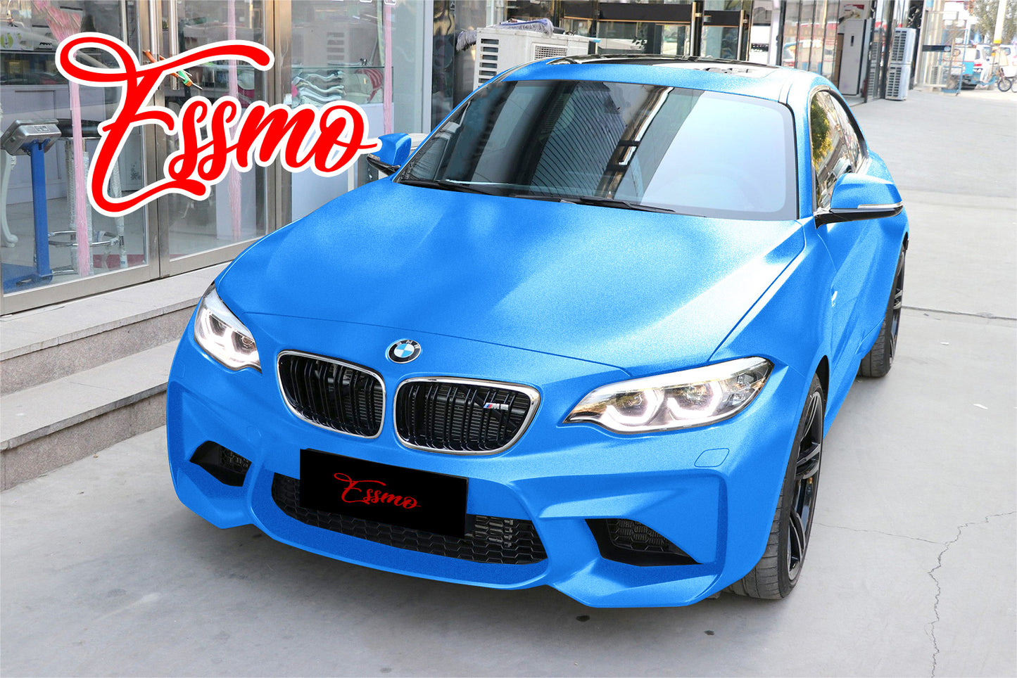 Matte Metallic Satin Pearl Azure Blue Vinyl Wrap