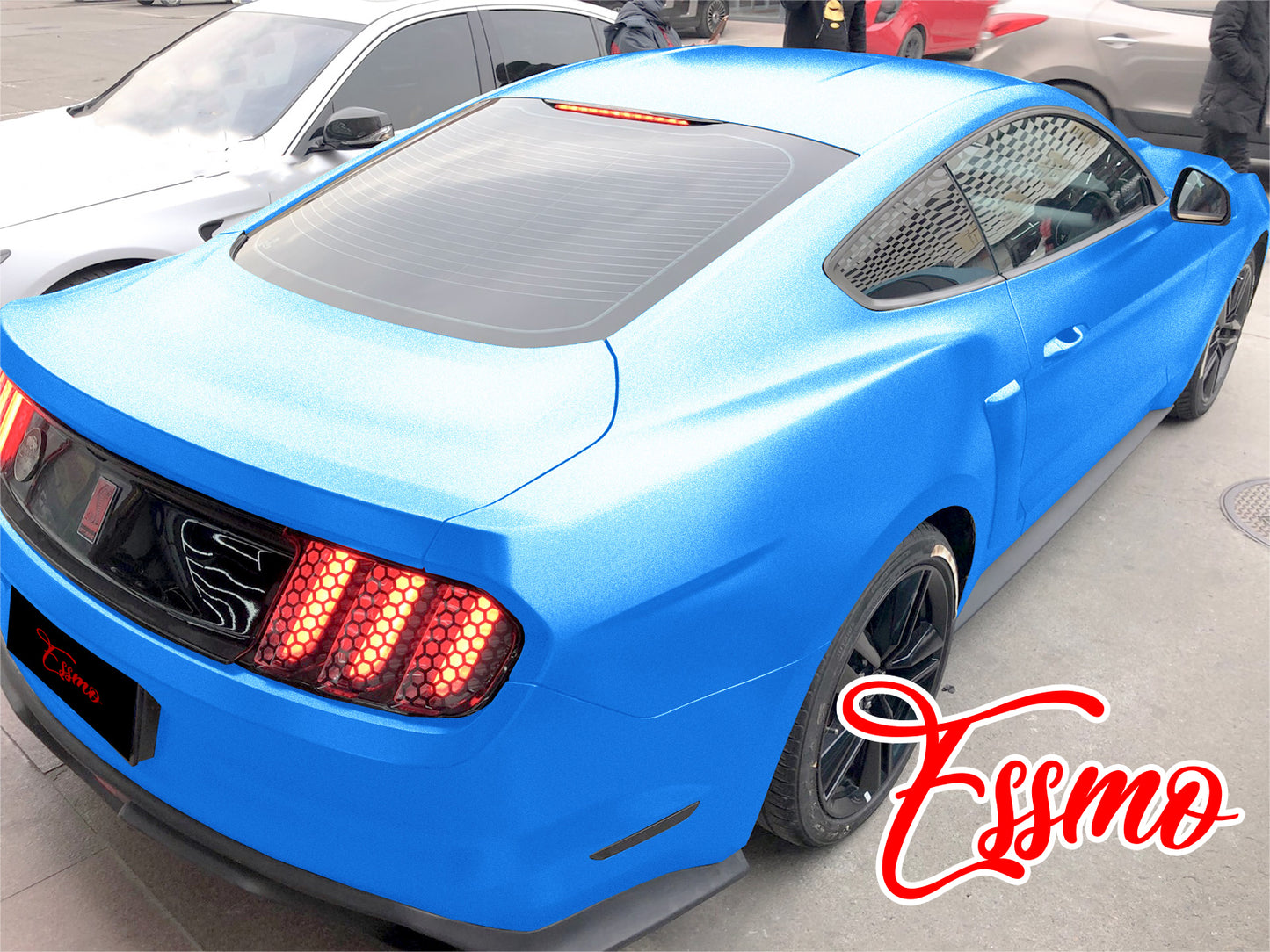 Matte Metallic Satin Pearl Azure Blue Vinyl Wrap