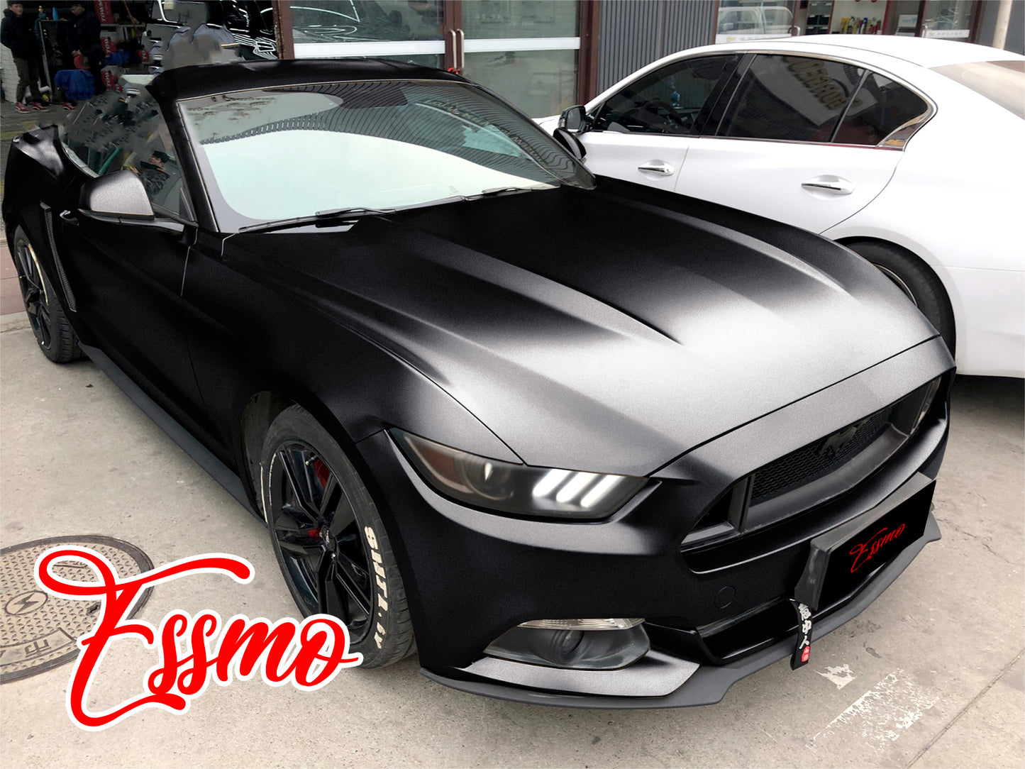 Matte Metallic Satin Pearl Black Vinyl Wrap