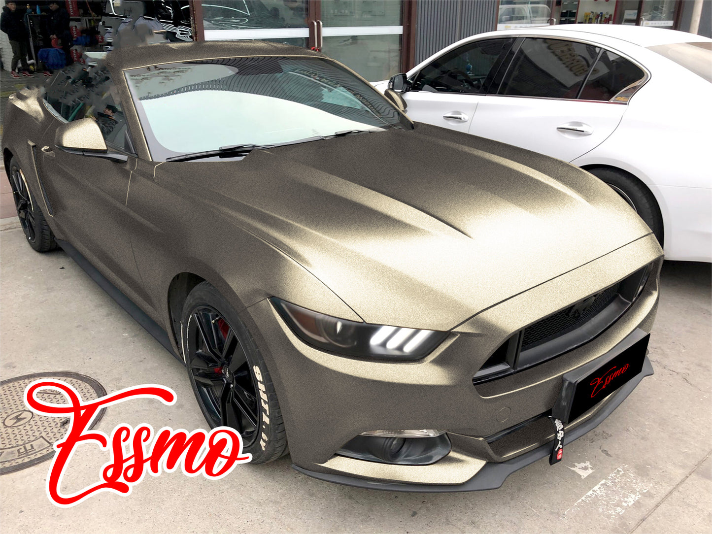 Matte Metallic Satin Pearl Champagne Gold Vinyl Wrap