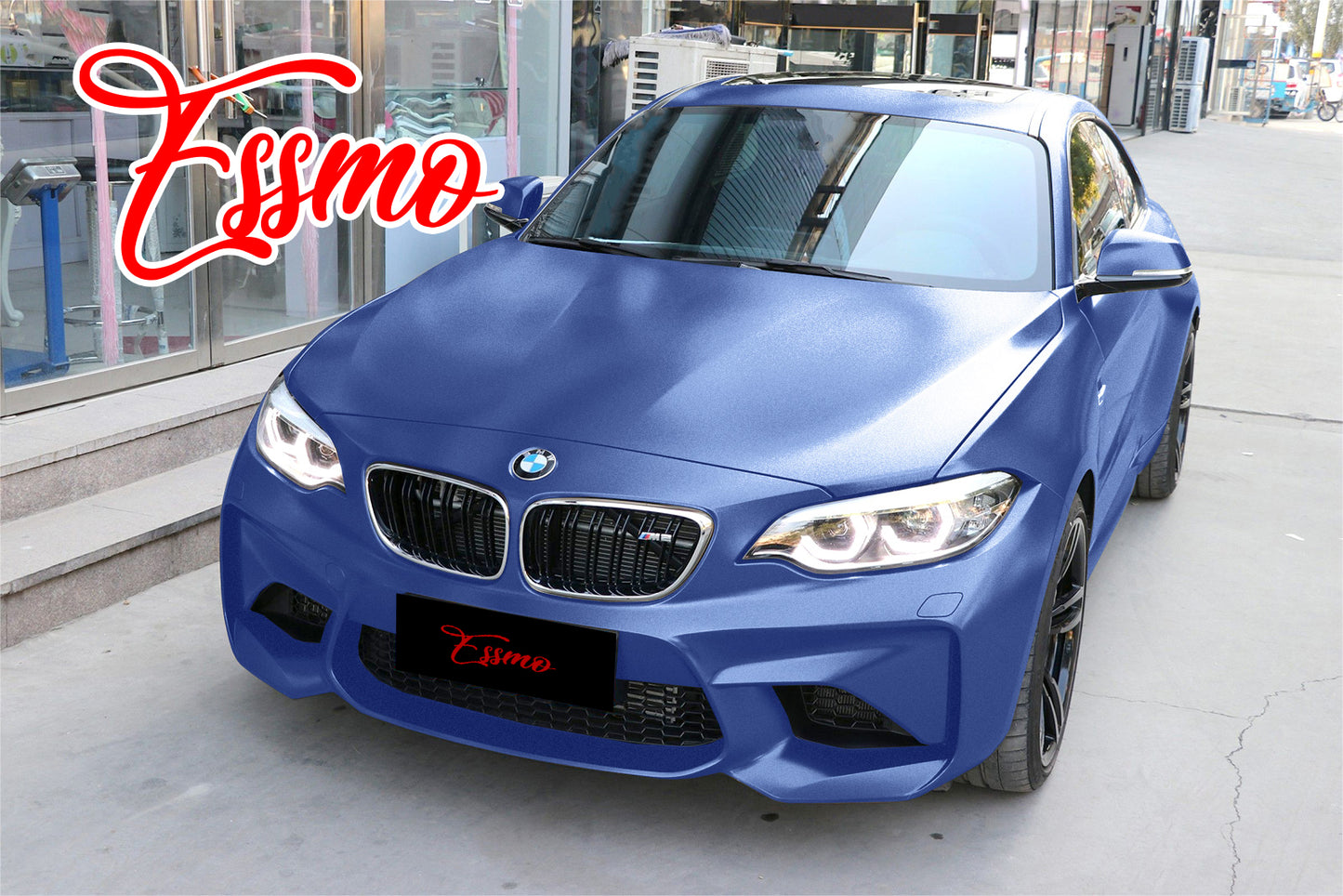 Matte Metallic Satin Pearl Frosted Blue Vinyl Wrap