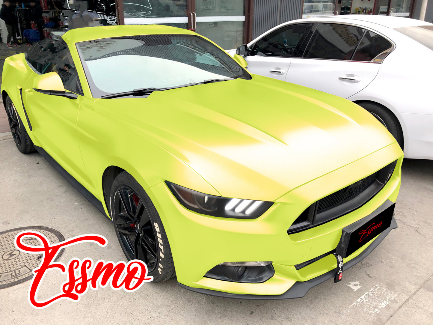 Matte Metallic Satin Pearl Neon Yellow Vinyl Wrap