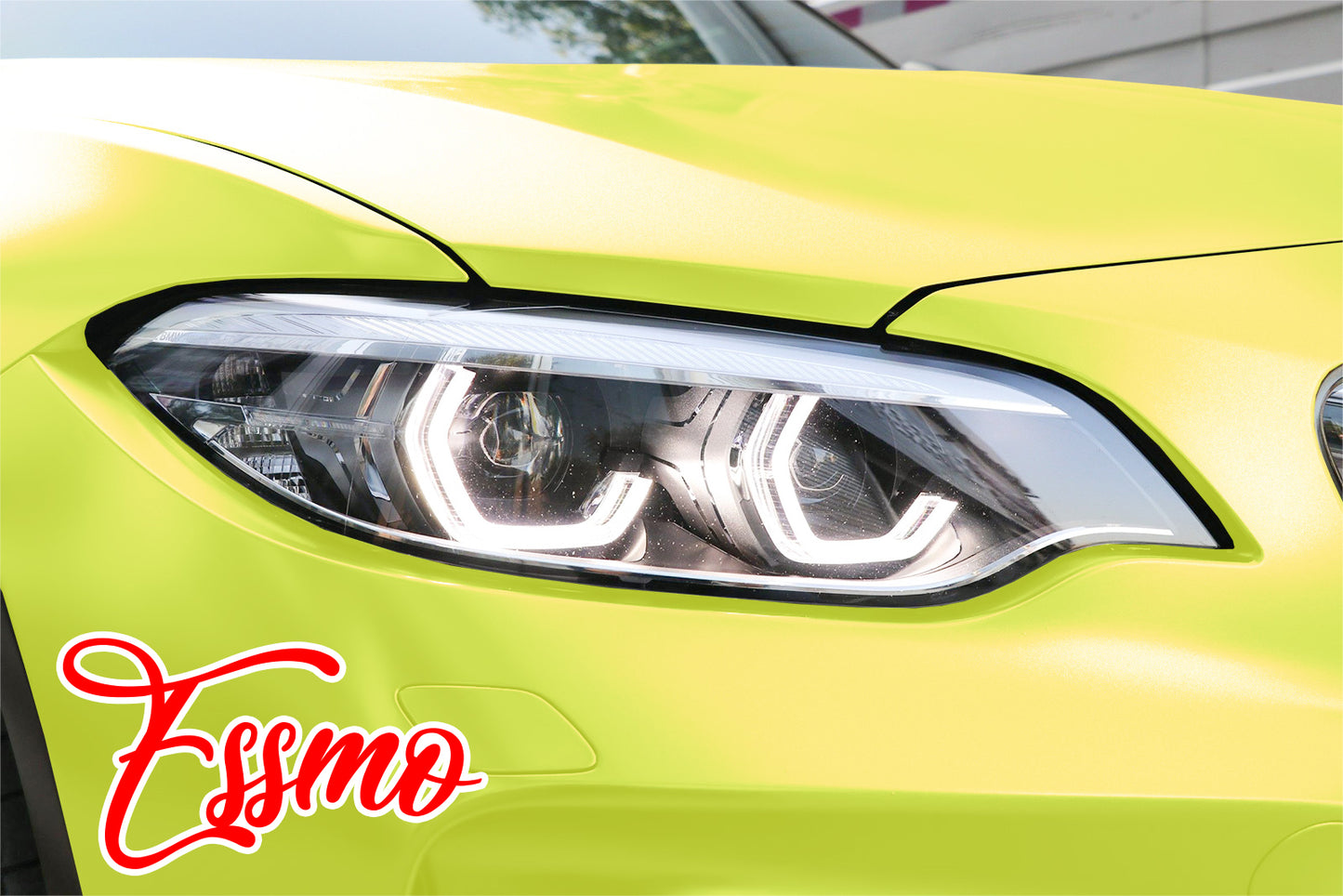 Matte Metallic Satin Pearl Neon Yellow Vinyl Wrap