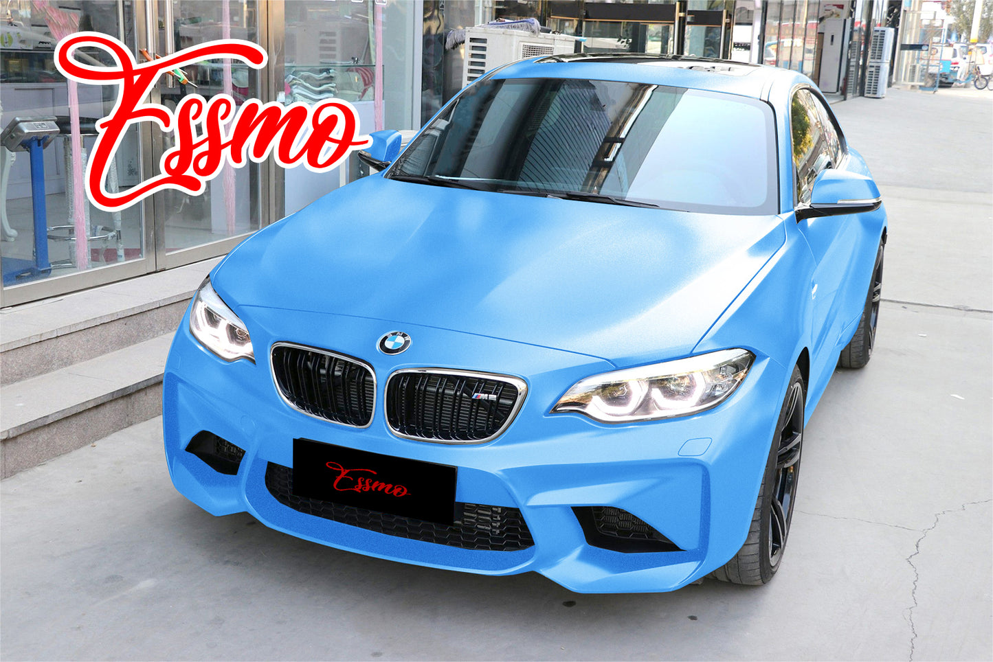 Matte Metallic Satin Pearl Light blue Vinyl Wrap