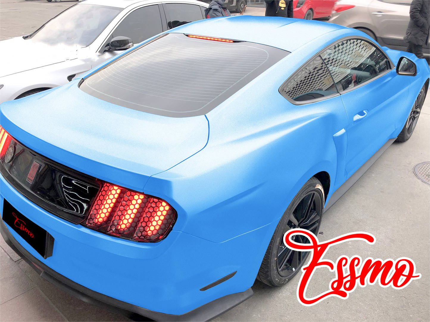 Matte Metallic Satin Pearl Light blue Vinyl Wrap