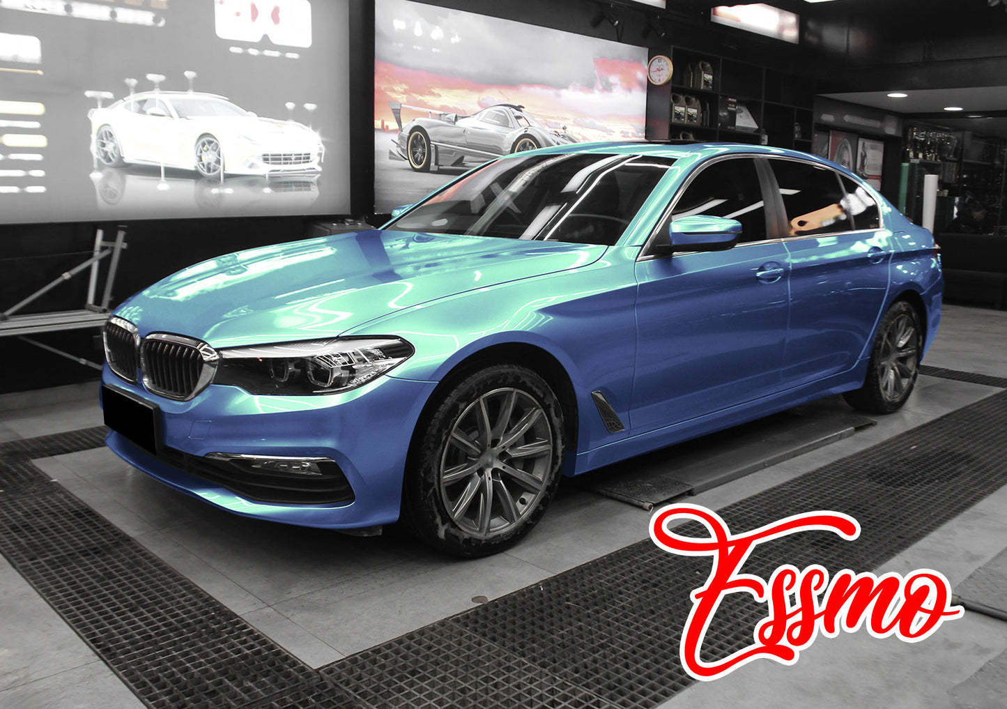 Coral Gloss Peacock Green Vinyl Wrap