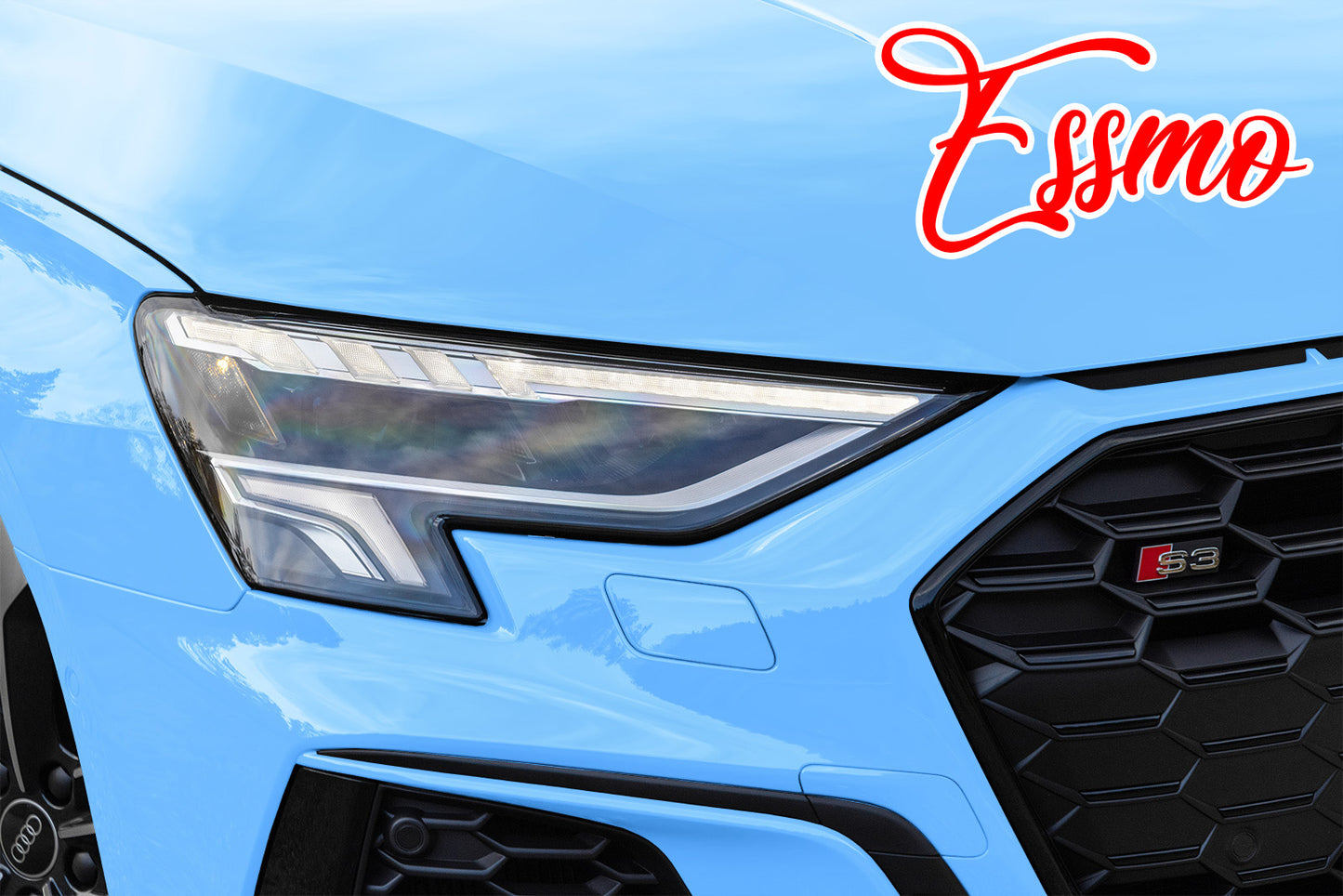High Gloss Light Blue Vinyl Wrap