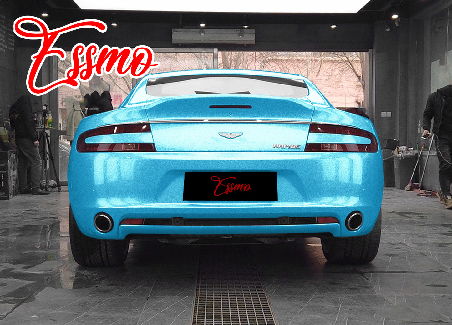 Super Gloss Metallic Lake Blue Vinyl Wrap