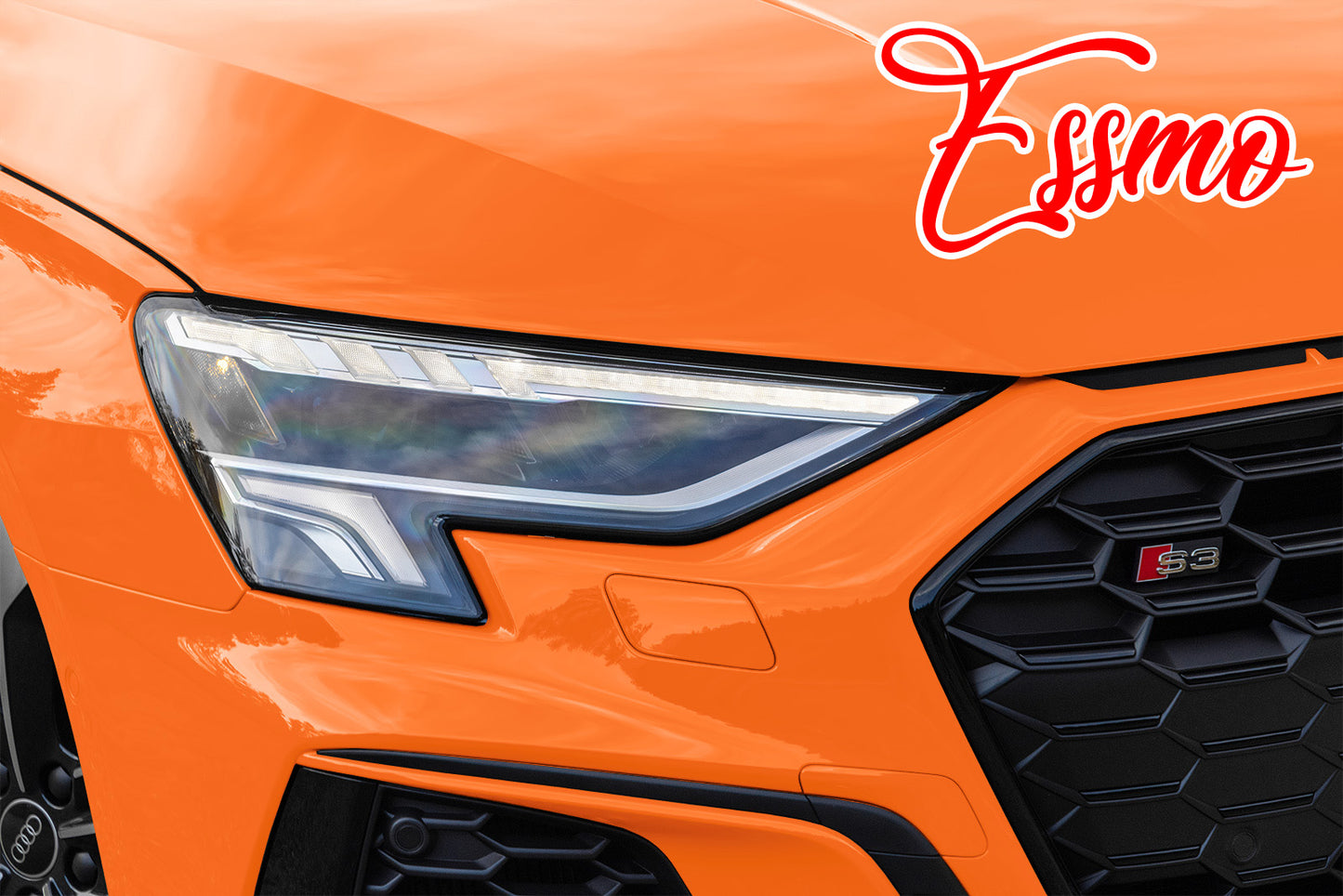 High Gloss Flame Orange Vinyl Wrap