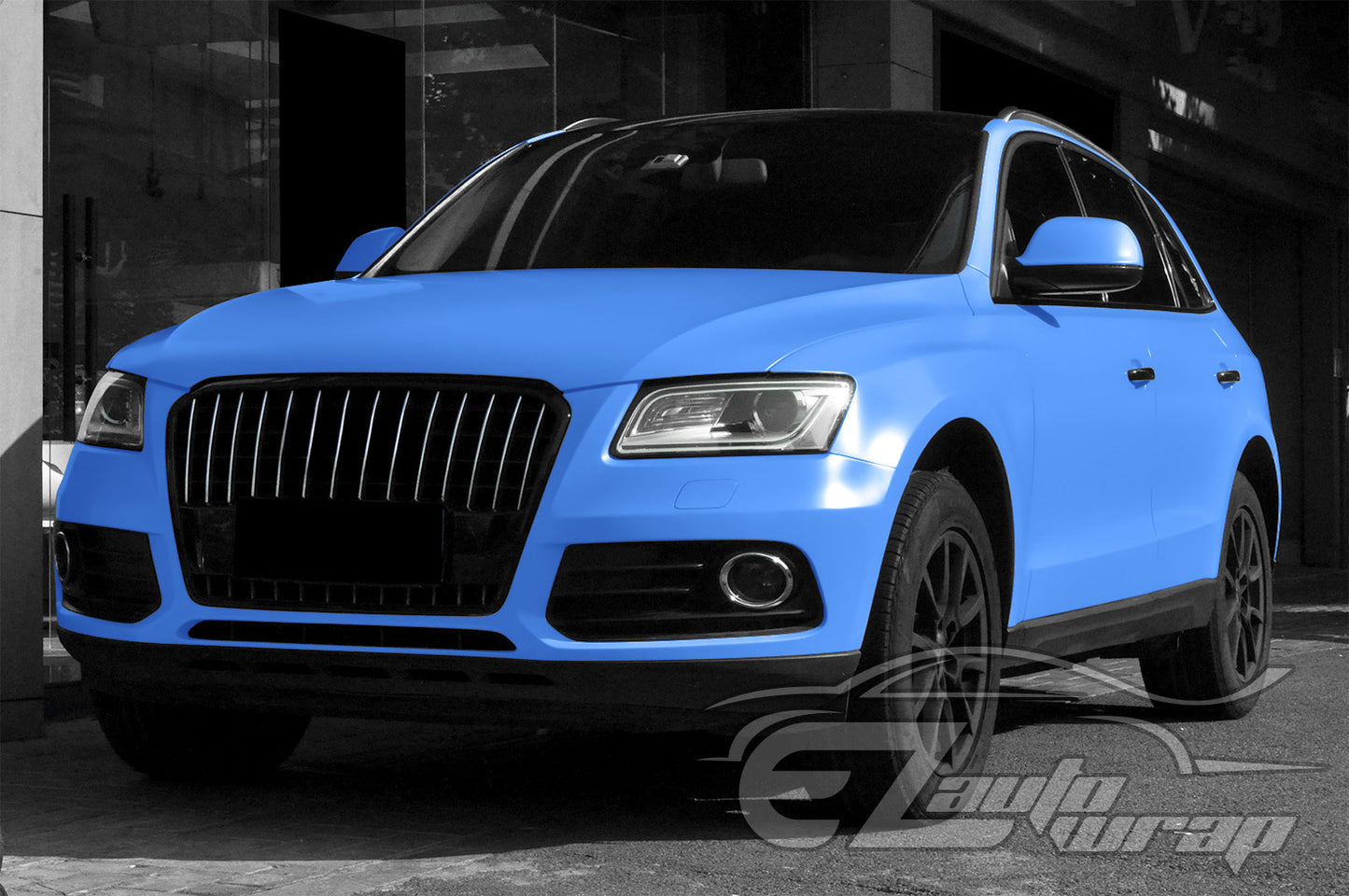 Satin Marina Blue Matte Flat Vinyl Wrap