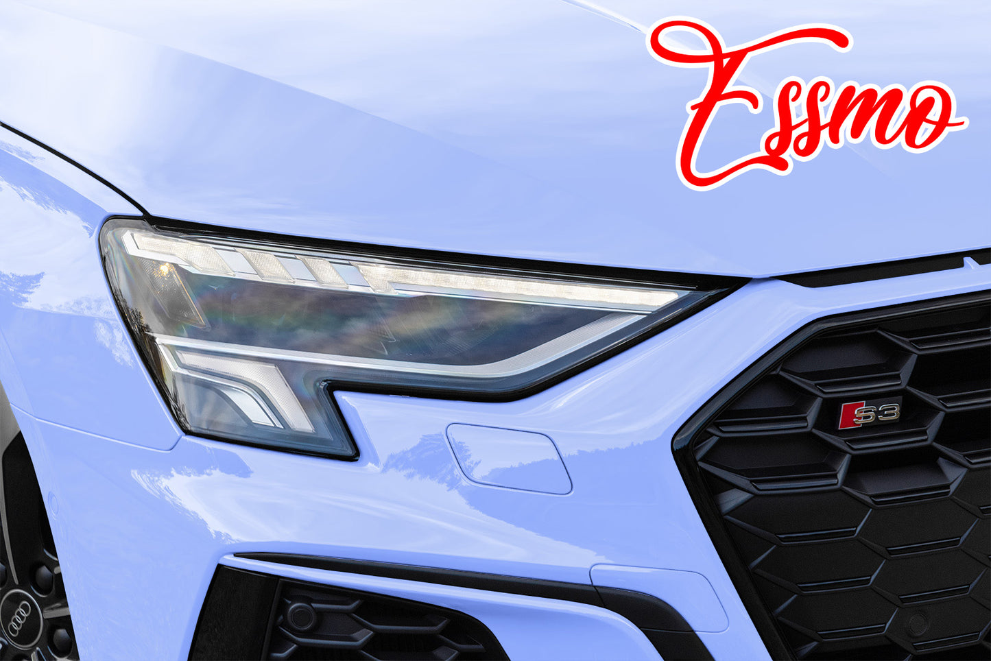 High Gloss Frosted Blue Vinyl Wrap