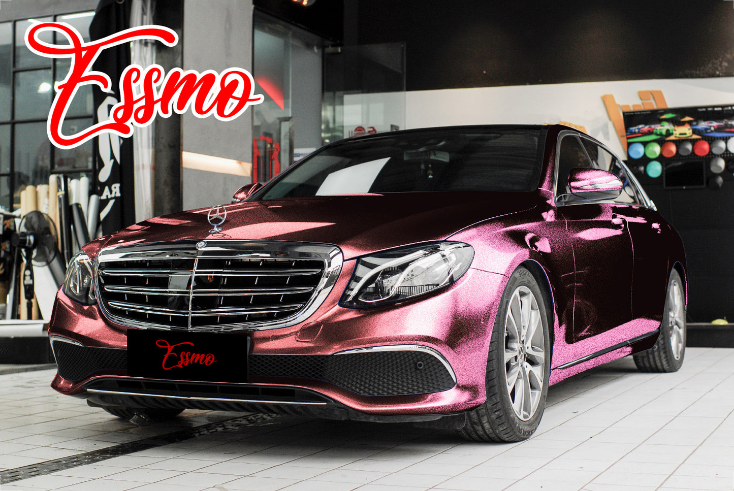 Super Gloss Metallic Burgundy Vinyl Wrap